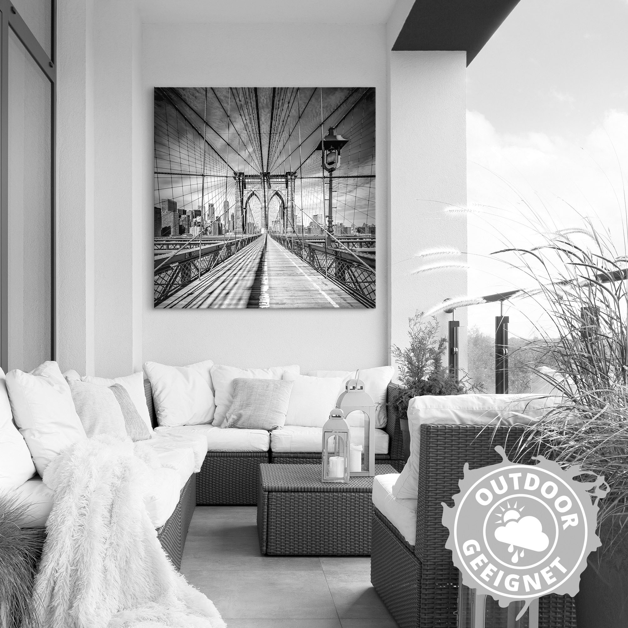 Artland Wandbild »New York City Brooklyn Bridge«, Amerika, (1 St.), als Alubild, Outdoorbild, Leinwandbild, Poster in verschied. Größen