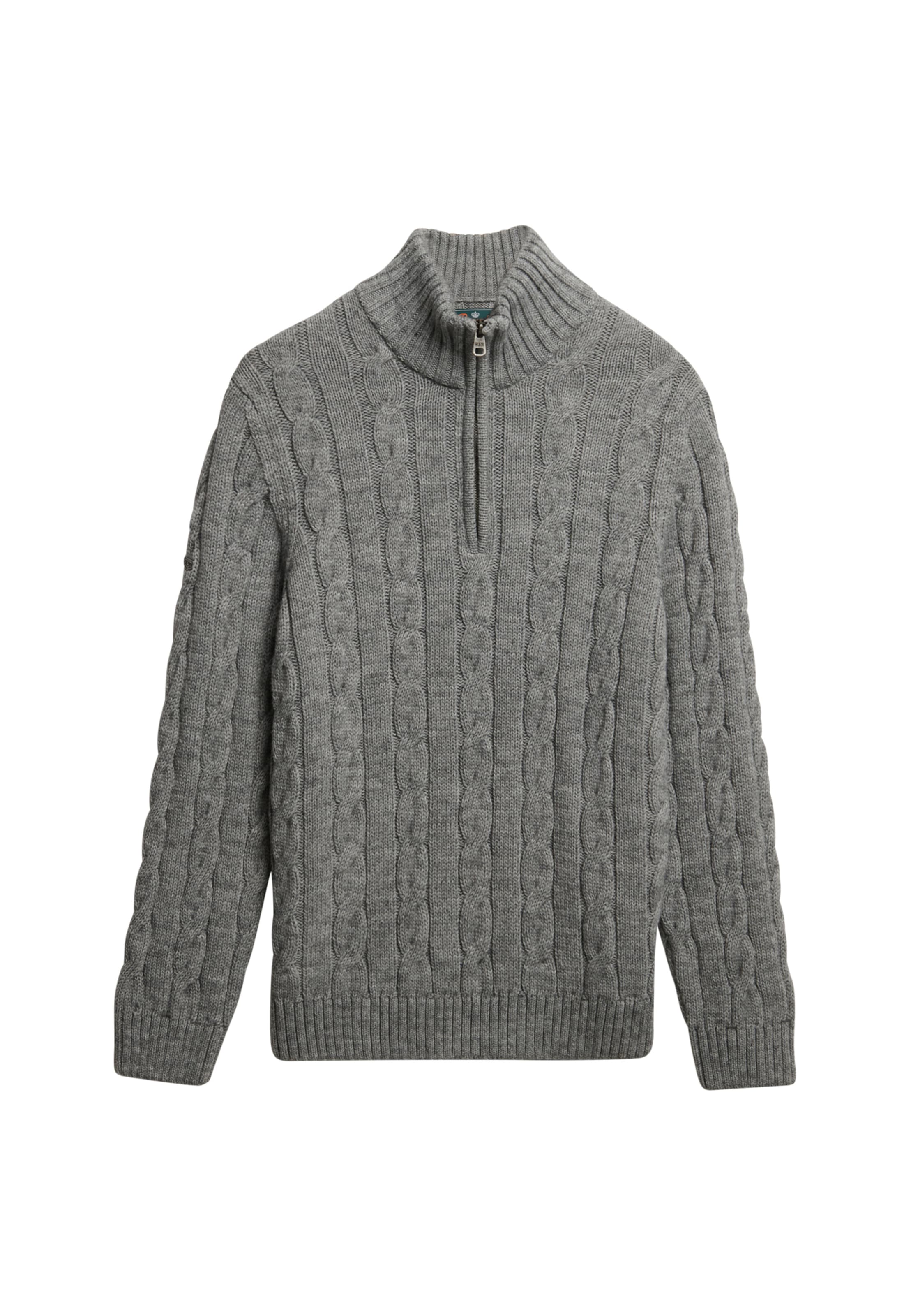 Superdry Strickpullover »JACOB CABLE KNIT HALF ZIP«