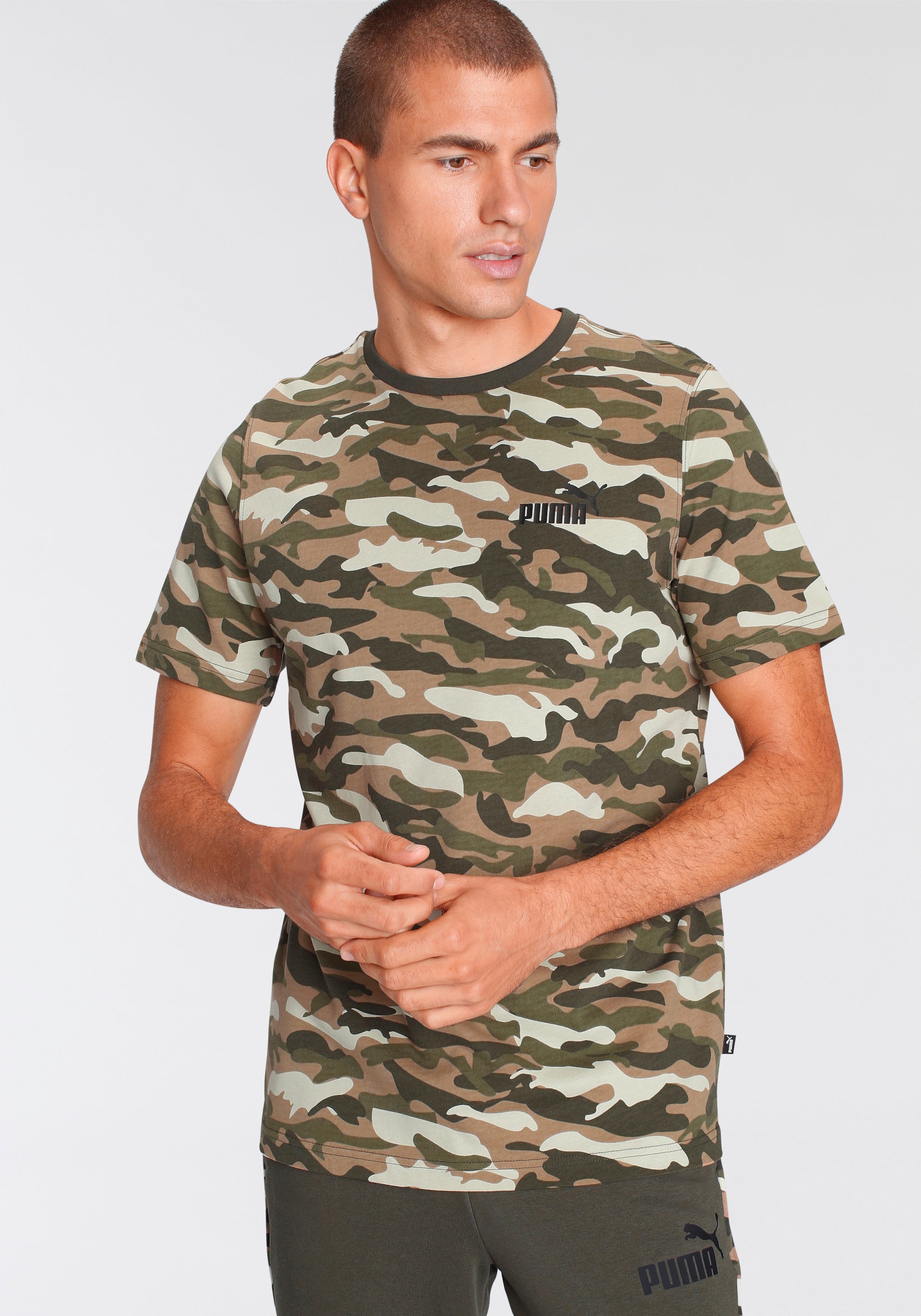PUMA T-Shirt »ESS+ Camo AOP Tee«