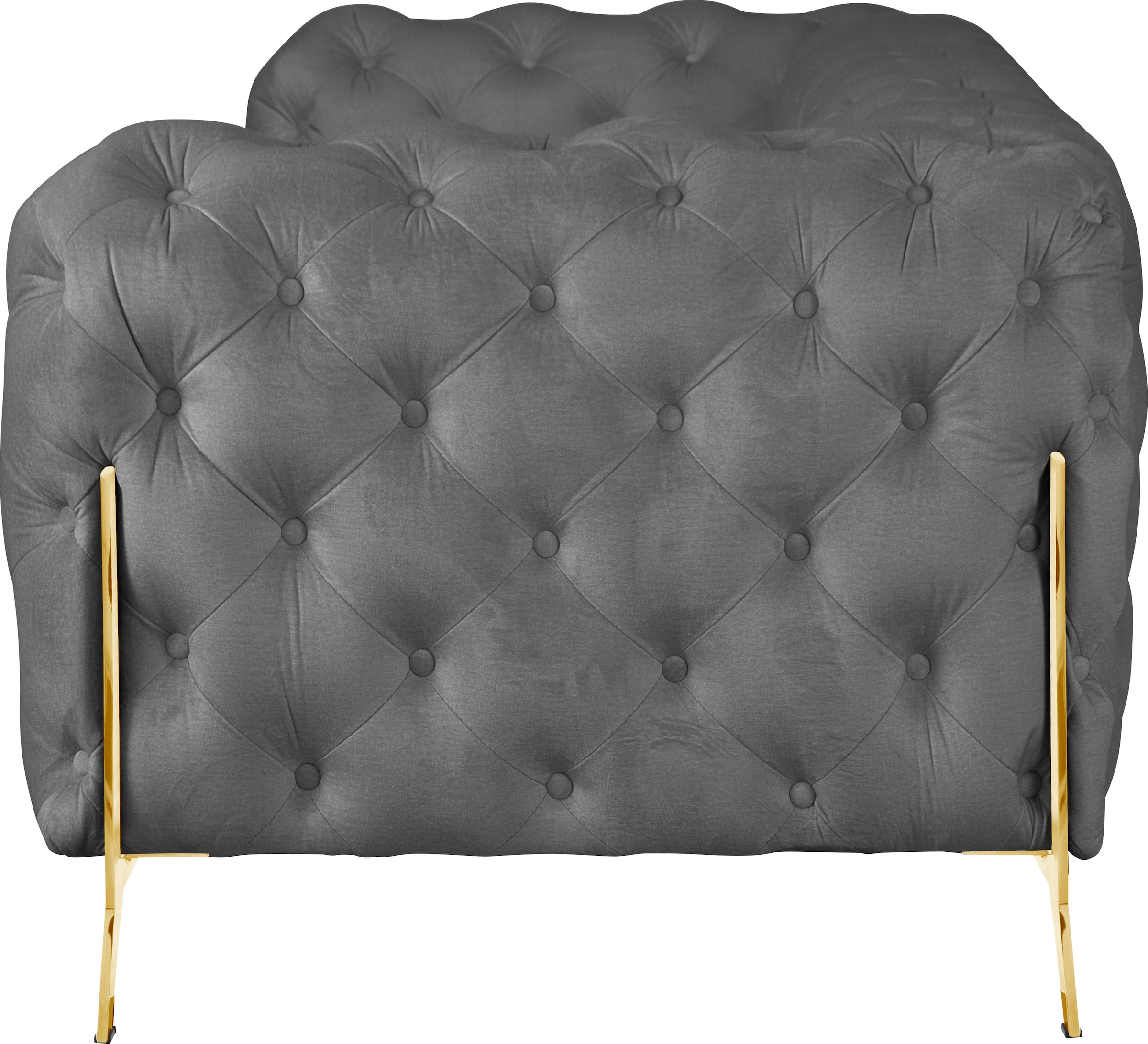 Leonique Chesterfield-Sofa »Amaury«, aufwändige Knopfheftung, moderne Chesterfield Optik, Fußfarbe wählbar