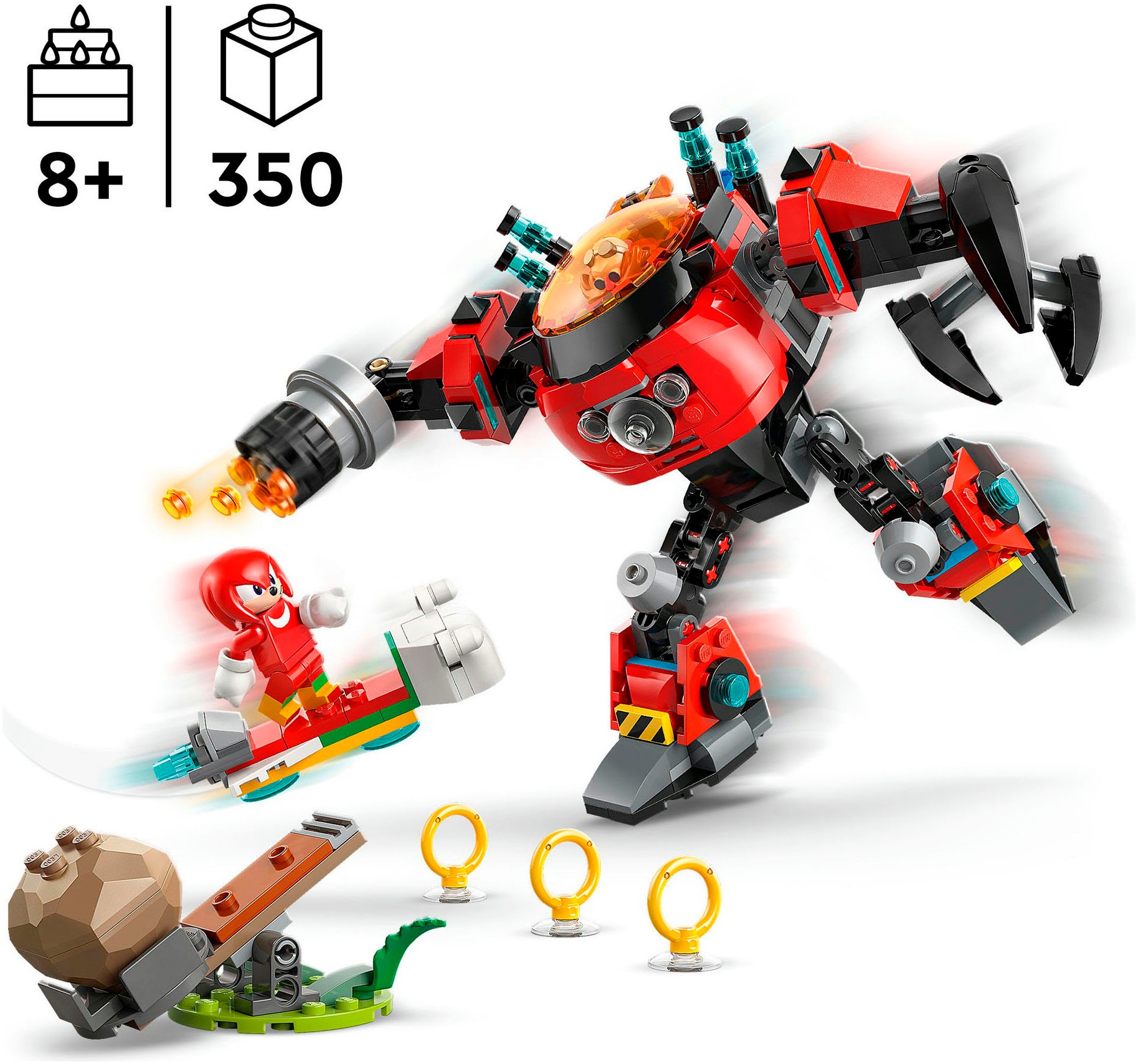 LEGO® Konstruktionsspielsteine »Knuckles vs. Dr. Eggmans Egg Crusher Mech (77005), LEGO Sonic« Made in Europe