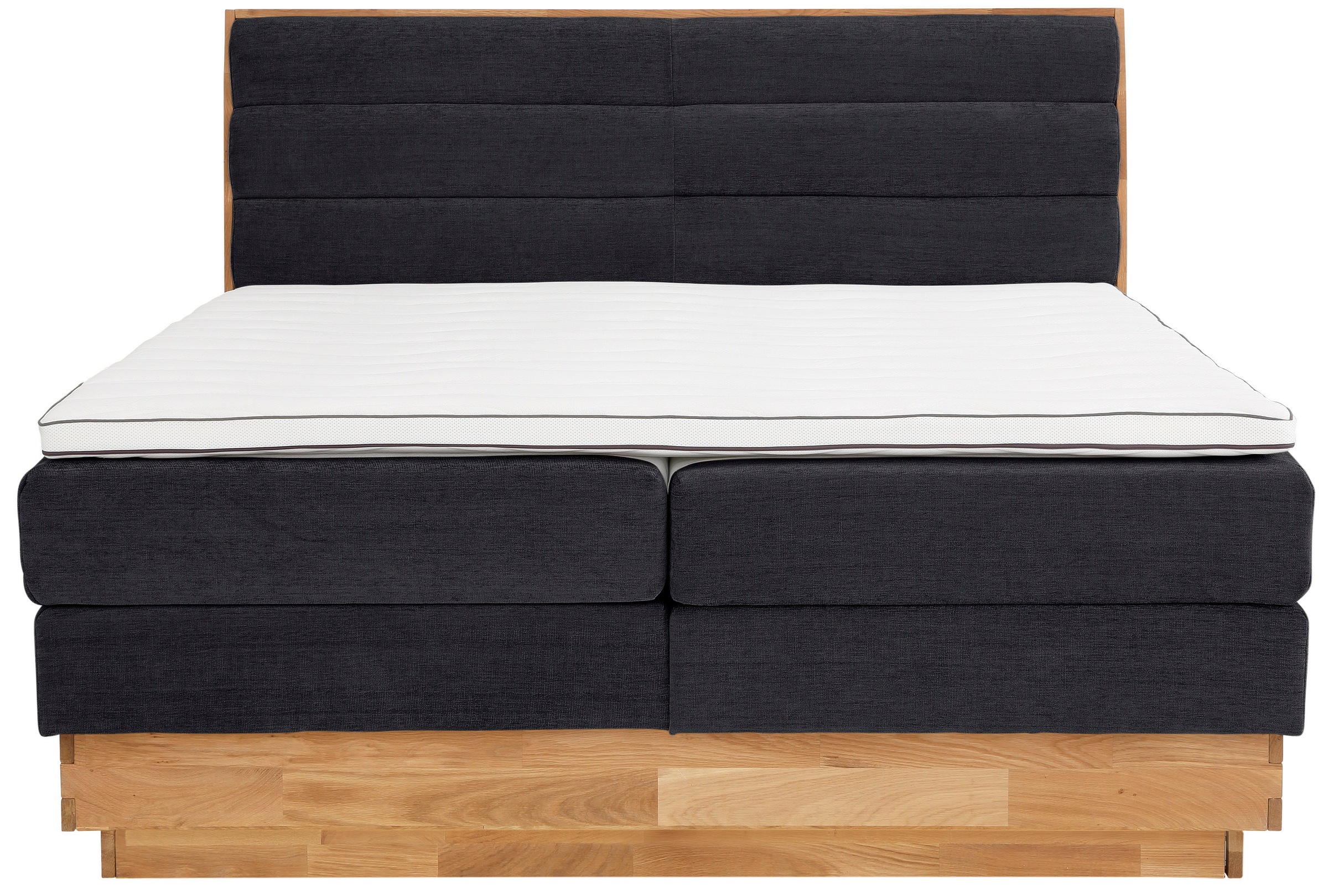 OTTO products Boxspringbett »Jenna«, ohne LED-Beleuchtung, mit zertifizierten, recycelten Bezugsstoffen