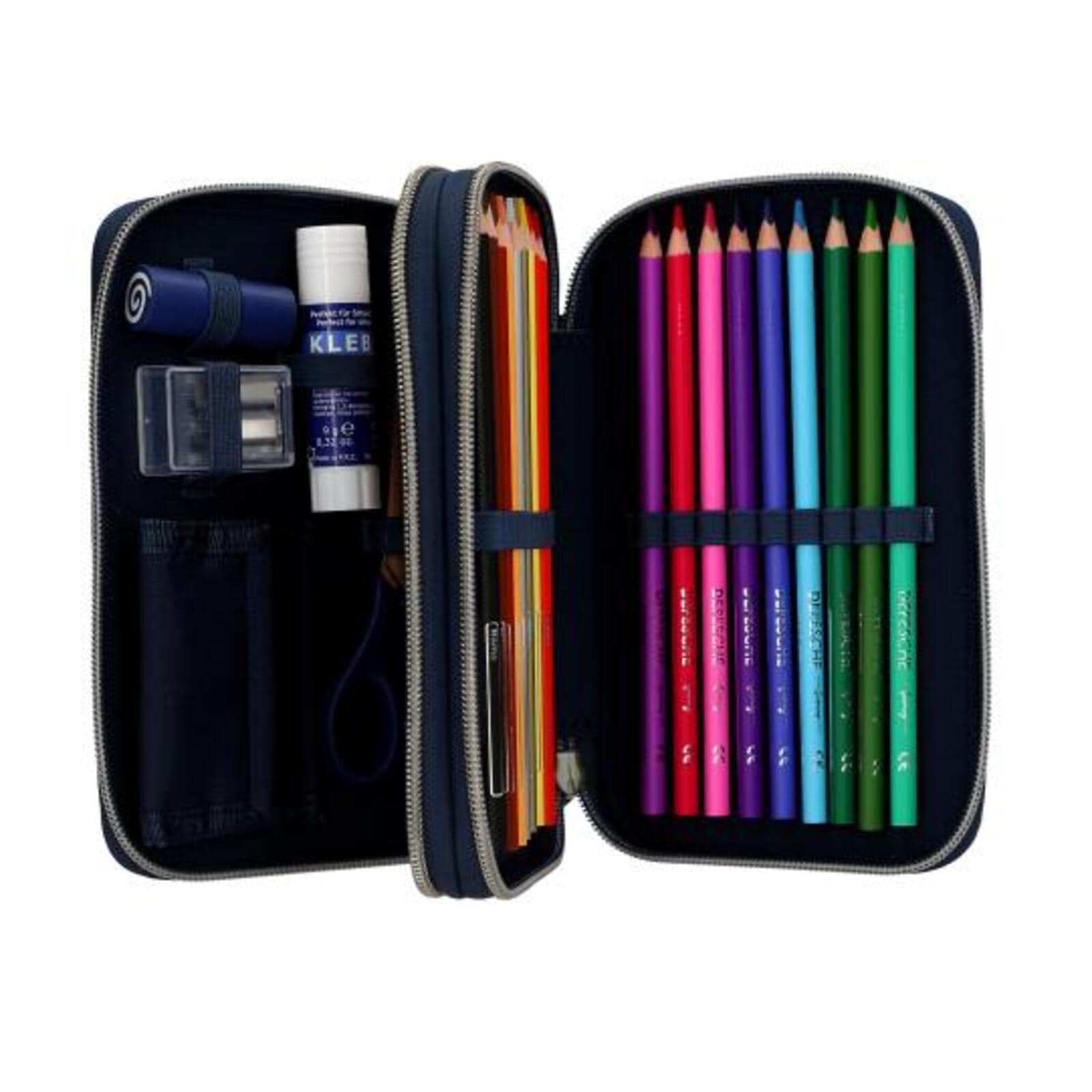 Depesche Buntstift »2-Fach Federtasche Schlange Adventure World 5,5 x 12 x 19 cm blau-grün«