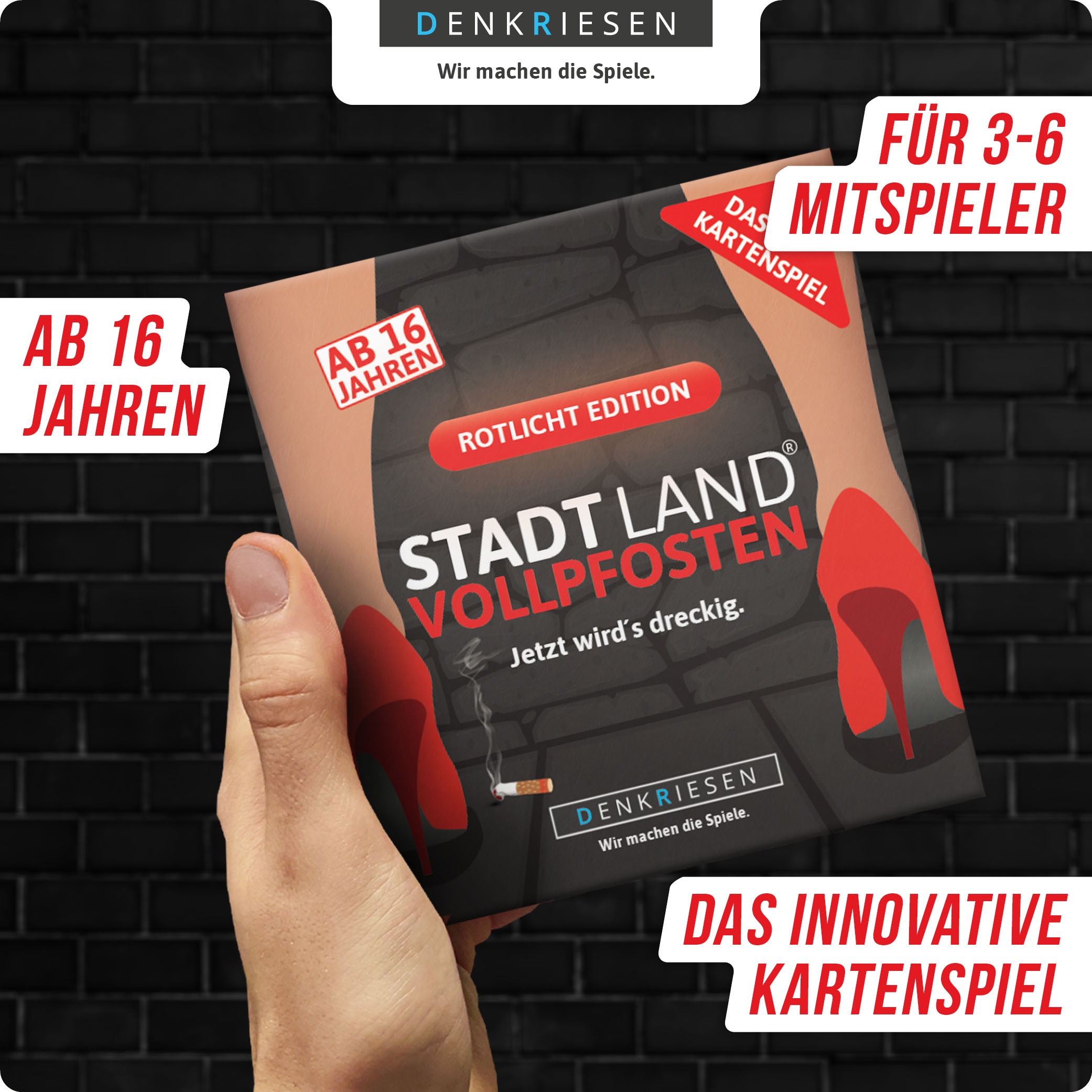 Denkriesen Spiel »Stadt Land Vollpfosten, Rotlicht Edition« Made in Germany