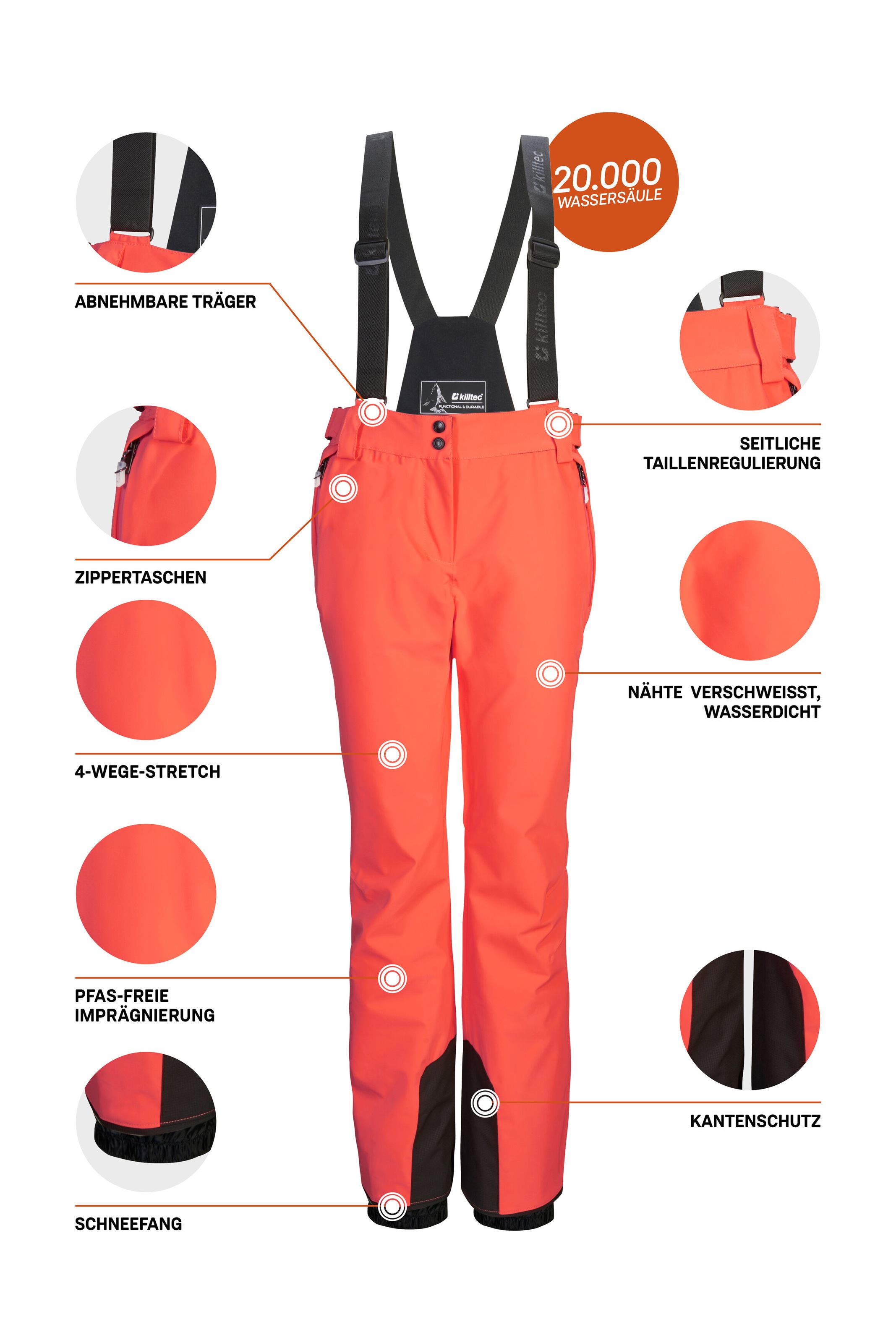 Killtec Skihose »KSW 61 WMN SKI PNTS«  Wasserdichte Skihose, verstellbare Taille, Schneefänge, mit Stretch
