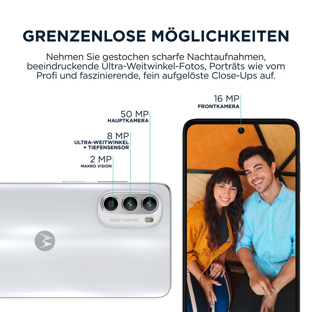 Motorola Smartphone »moto G52«, Porcelain White, 16,76 cm/6,6 Zoll, 128 GB Speicherplatz, 50 MP Kamera