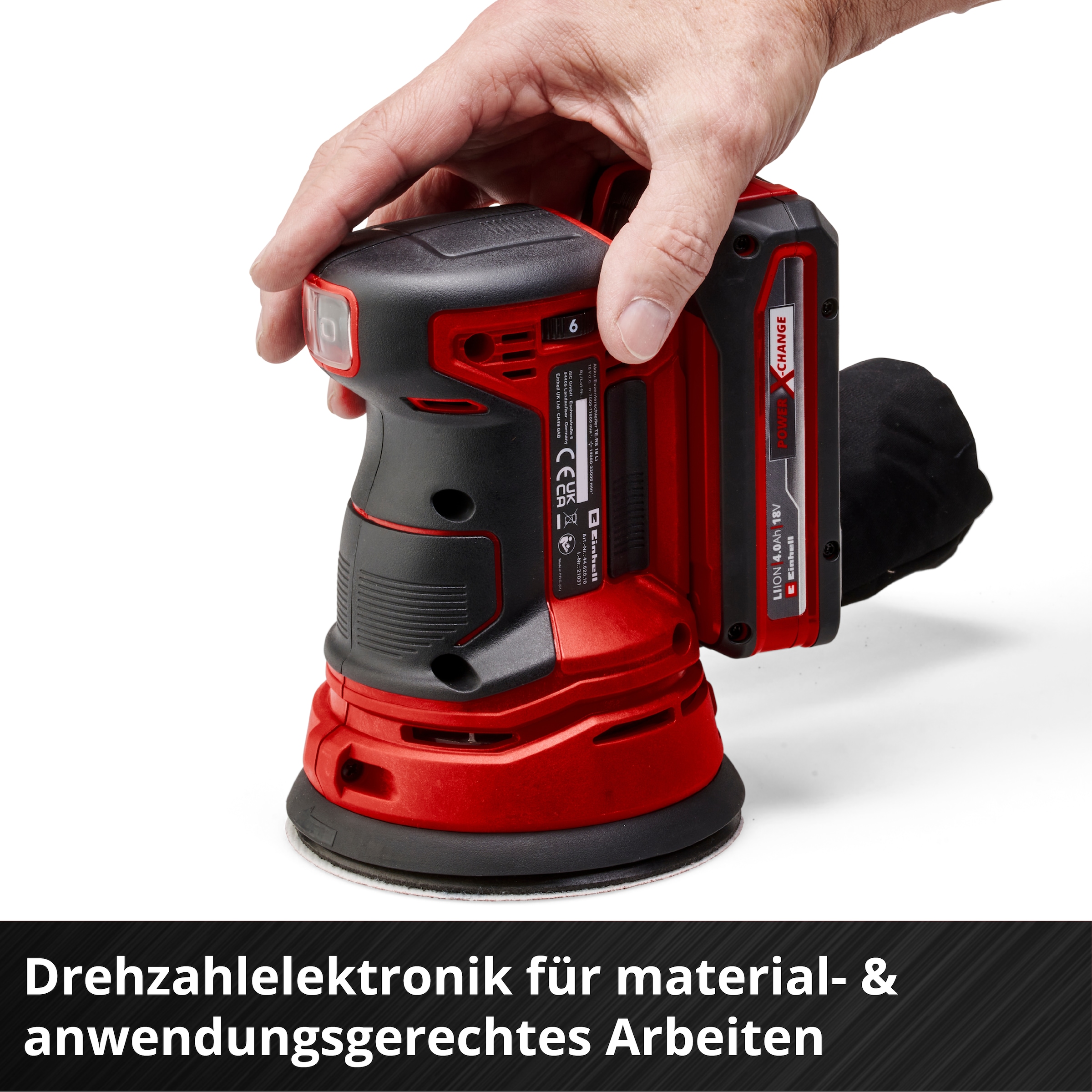 Einhell Exzenterschleifer »TE-RS 18 Li - Solo« Power X-Change, ohne Akku und Ladegerät