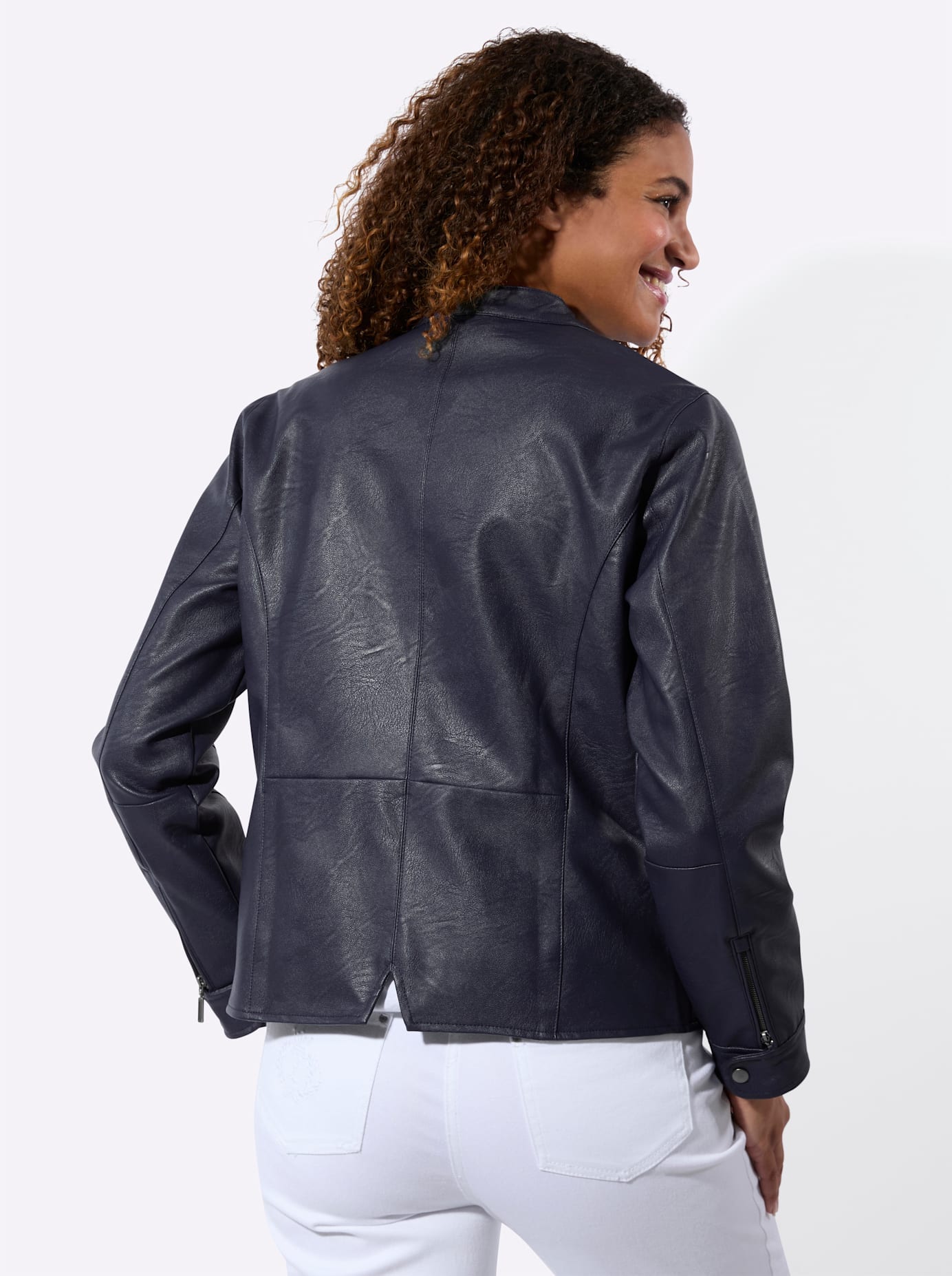 Inspirationen Lederimitatjacke ohne Kapuze