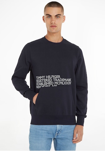 Sweatshirt »BADGED GRAPHIC CREWNECK«, mit Rippbündchen