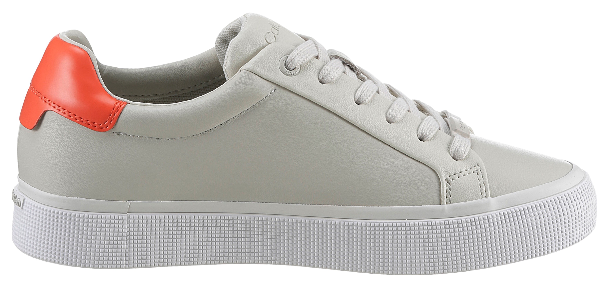 Calvin Klein Plateausneaker »VULC LACE UP - DIAMOND FOXING«, mit Kontrastbesatz an der Ferse, Freizeitschuh, Halbschuh, Schnürschuh