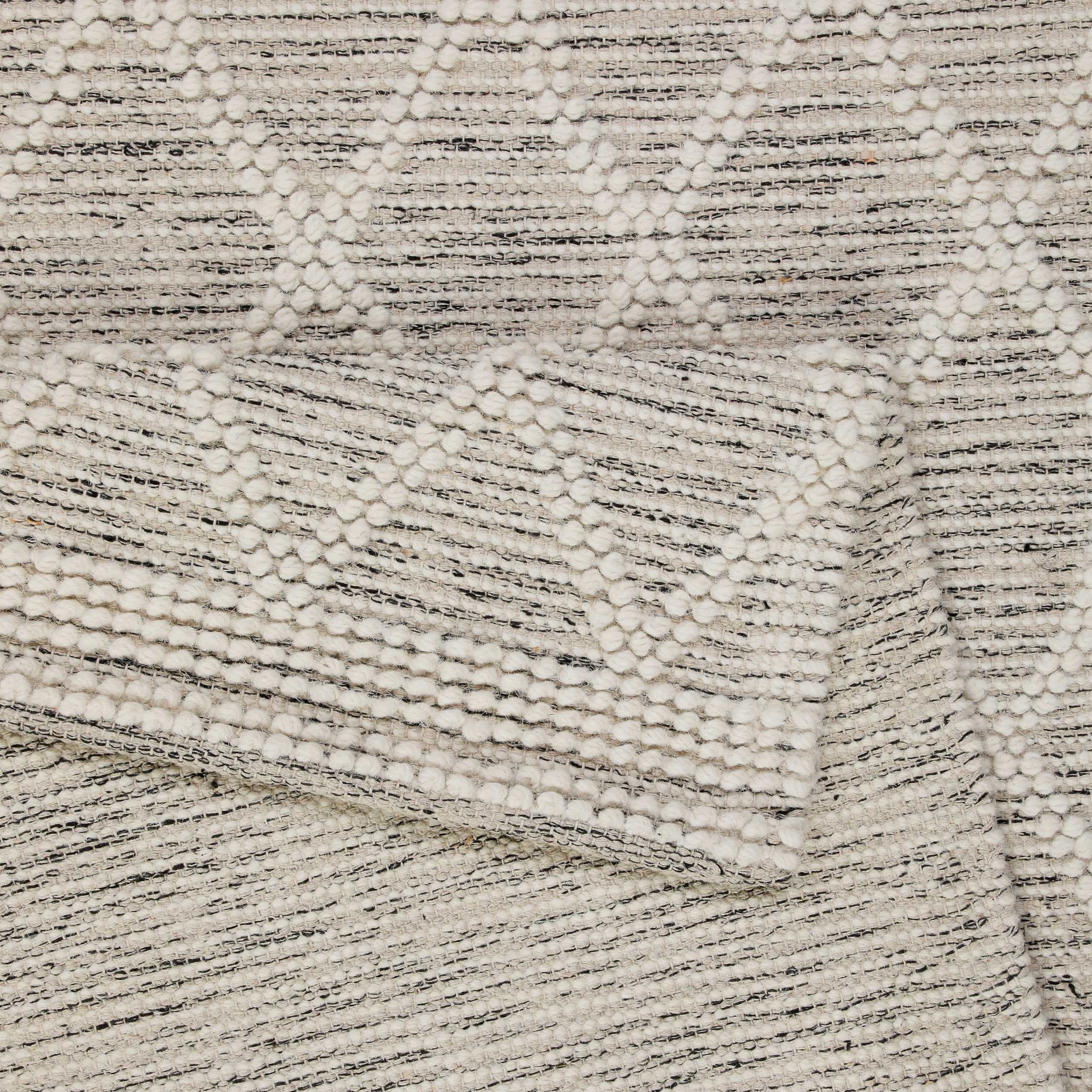 OTTO home Teppich »Jeppe«, rechteckig, 8 mm Höhe, 70% Wolle, handgewebt, Raute, Hoch-Tief, Wohnzimmer, Naturfaser