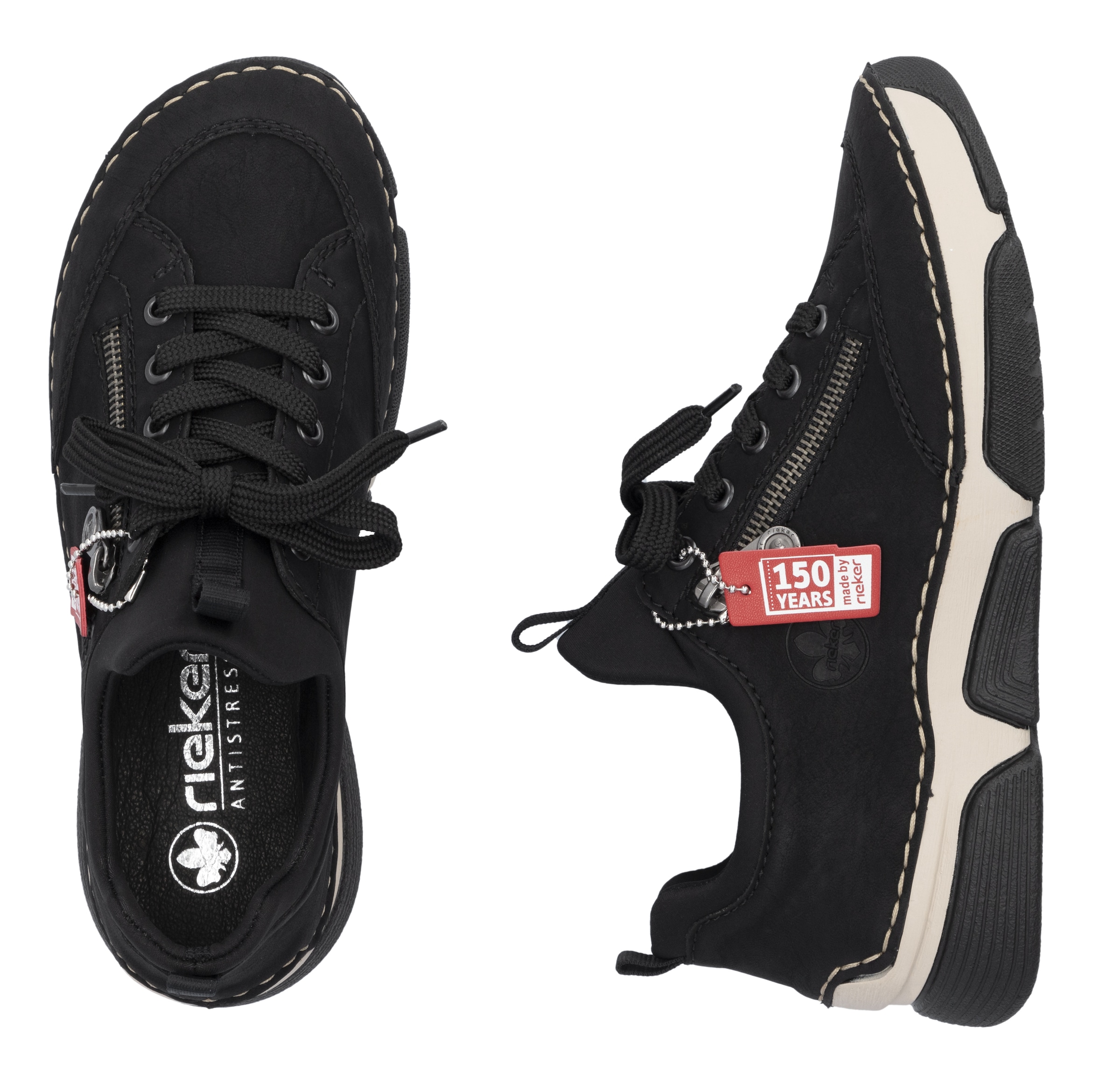 Rieker Slip-On Sneaker, Schlupfschuh, Halbschuh, Freizeitschuh mit weicher Innensohle