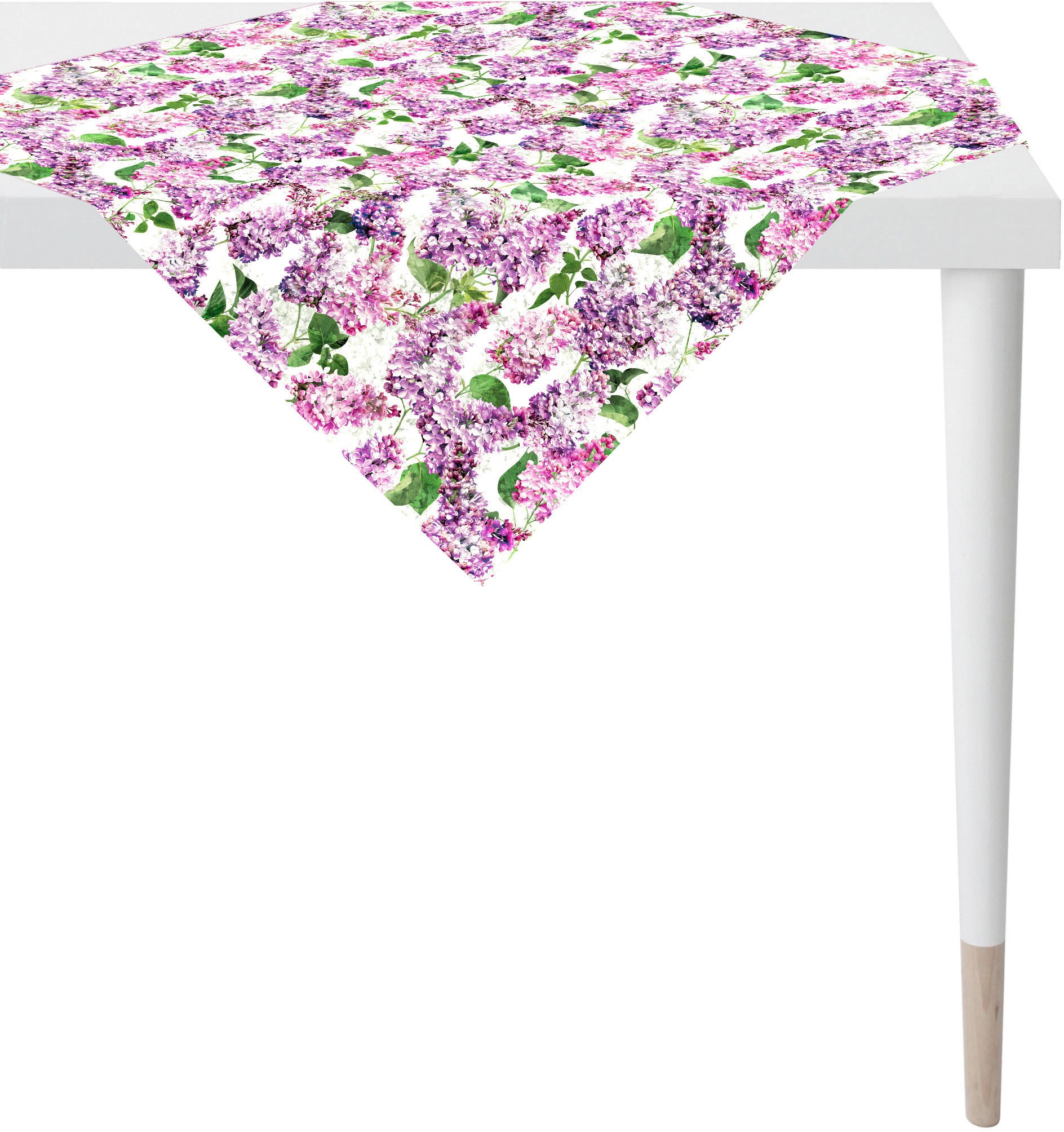 APELT Mitteldecke "6820 SPRINGTIME, Frühjahrsdeko, Frühling" mit Blütenmotiv, Digitaldruck, Flieder All-Over