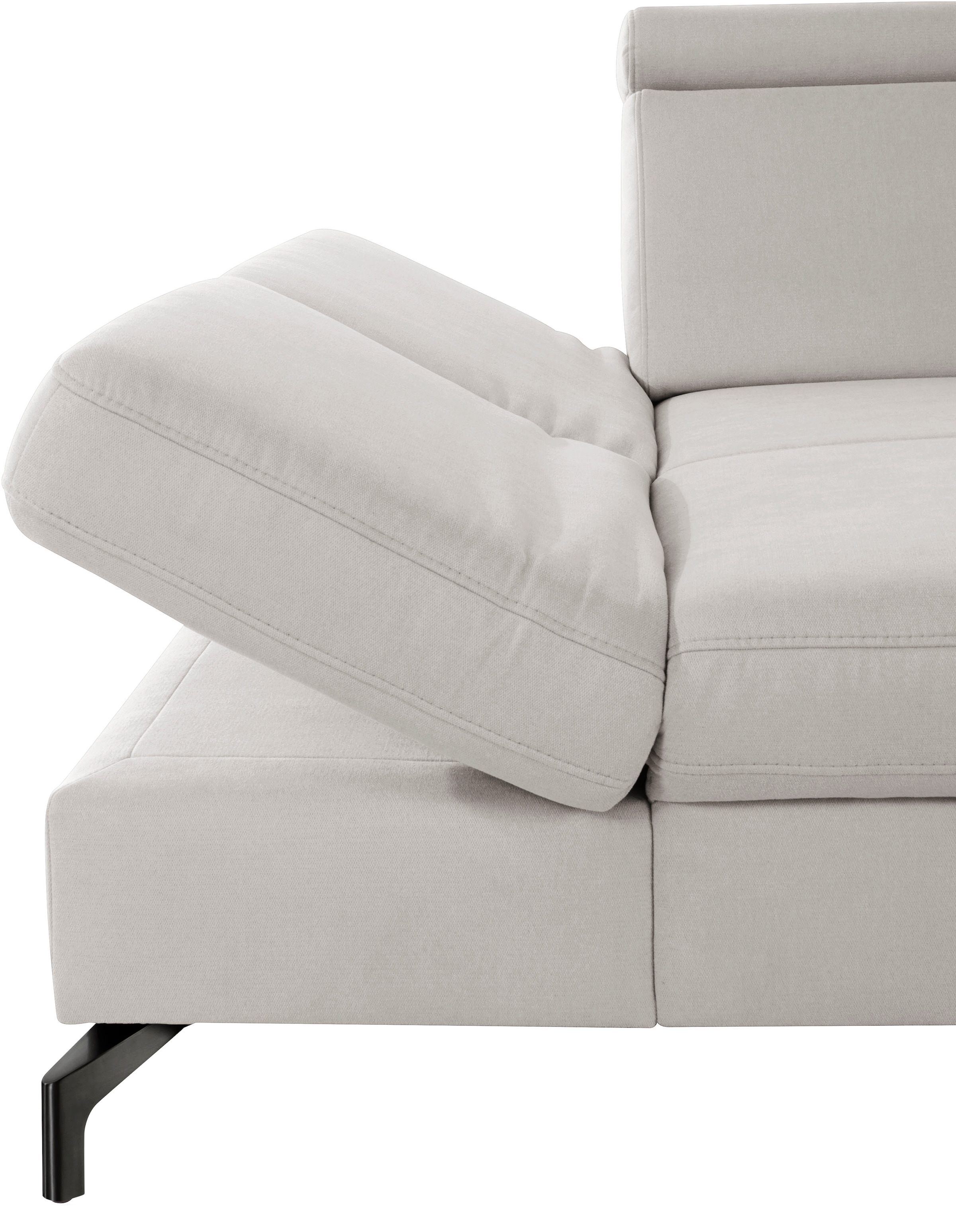 sit&more Ecksofa »Brisbane L-Form«, Fußhöhe 12 cm, inklusive Sitztiefen-, Armteil- und Kopfteilverstellung