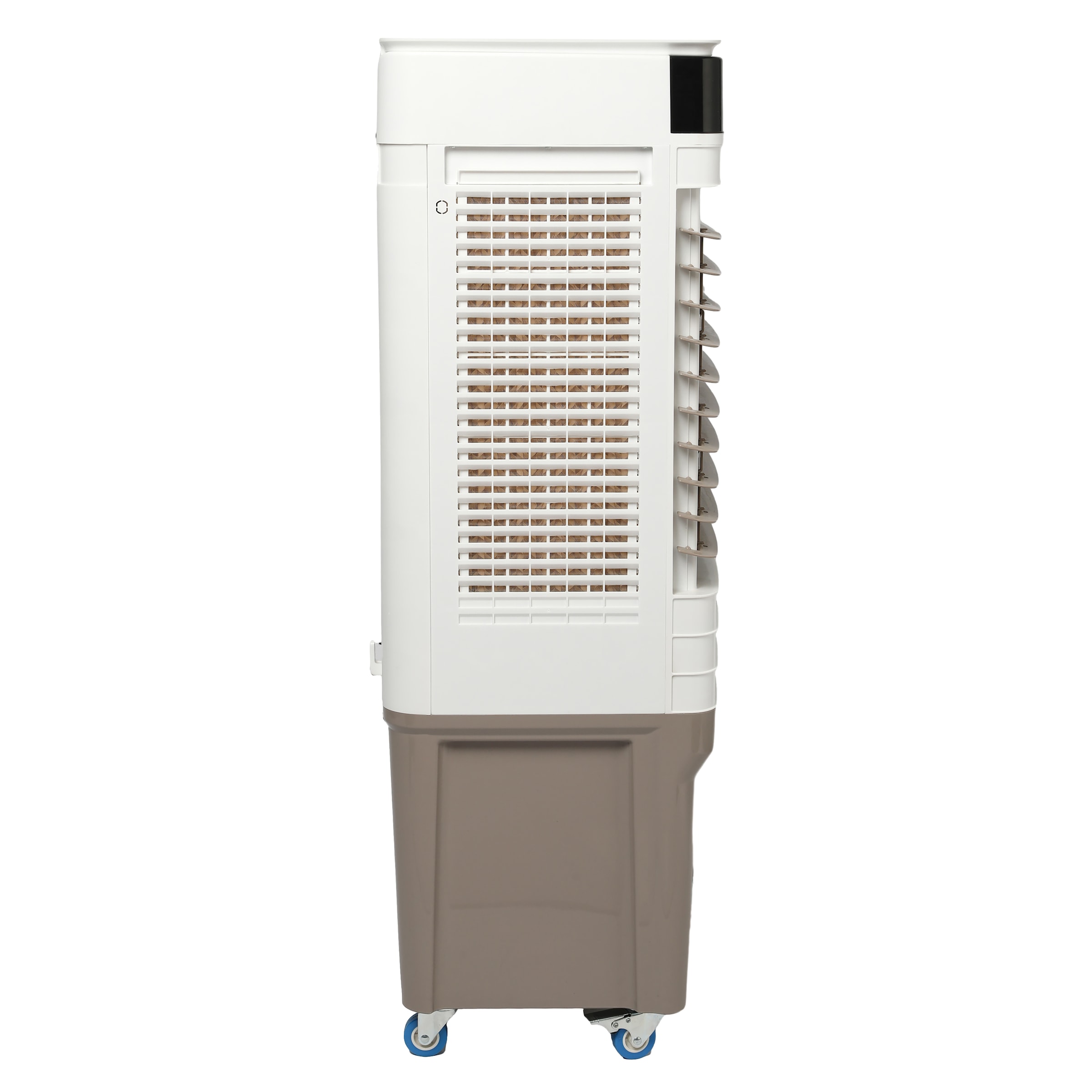 be cool Ventilatorkombigerät »Luftkühler 60l BC60AC2401 weiß/braun« 40 l Tank, 9800m³/h, Temperaturanzeige, 2 Kühlakkus