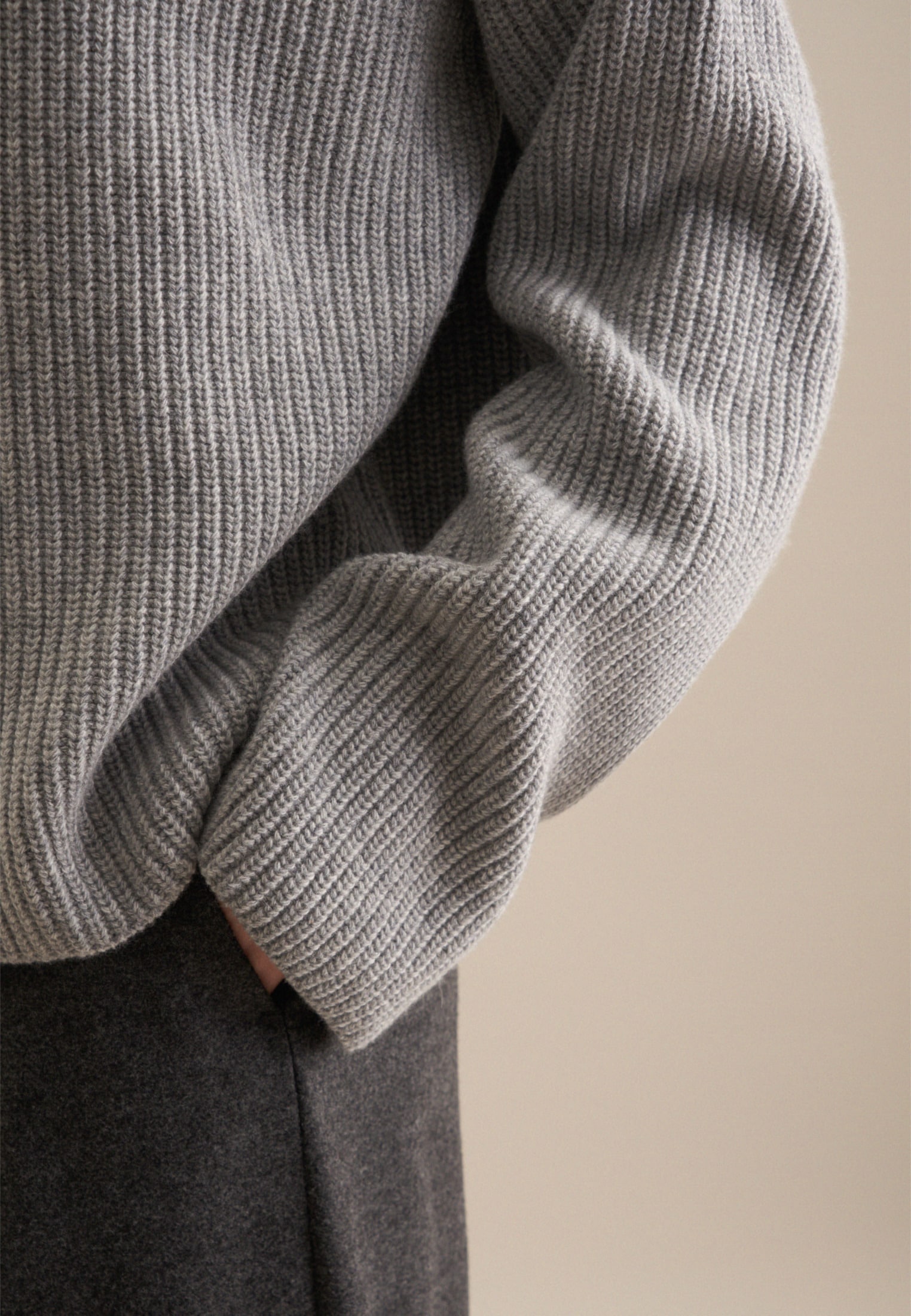 seidensticker Strickpullover »Schwarze Rose«, Langarm Rollkragen Uni