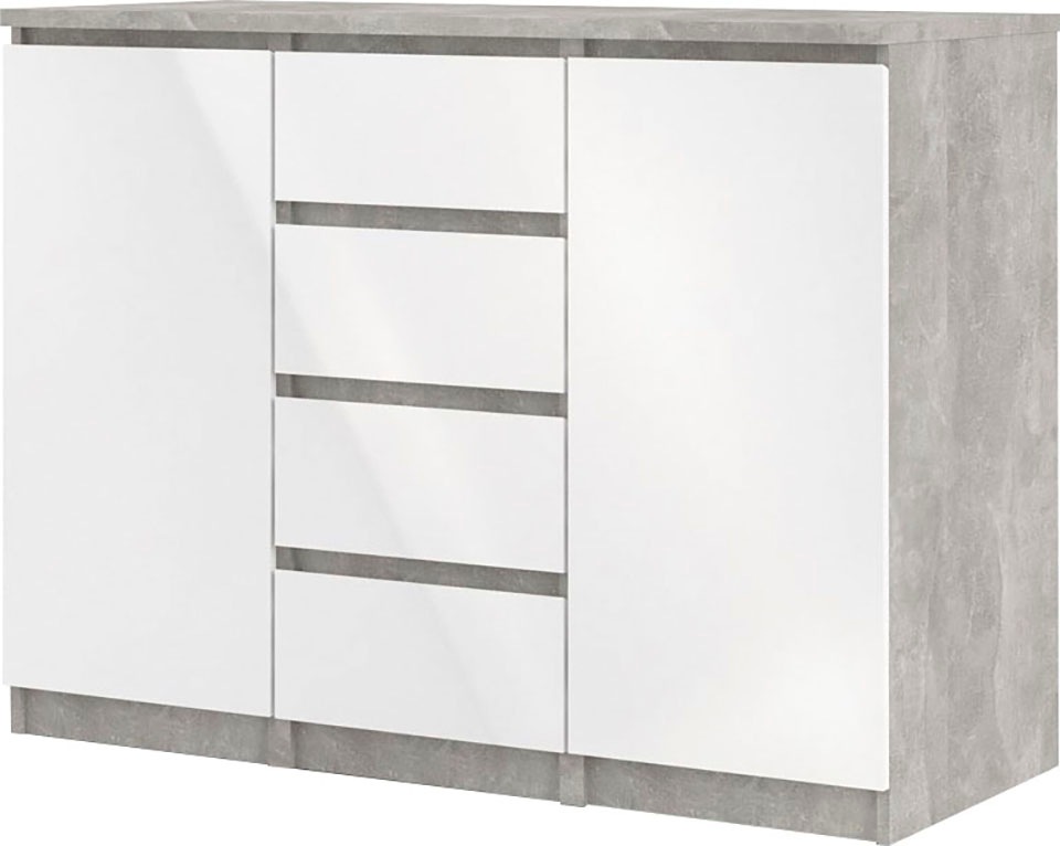 INOSIGN Kommode »Naia, Sideboard, 4 Schubladen, 2 Türen, Aufbewahrung, grifflose Front« Mit Einlegeböden, modern, skandinavisches Design, in mehrere Farben