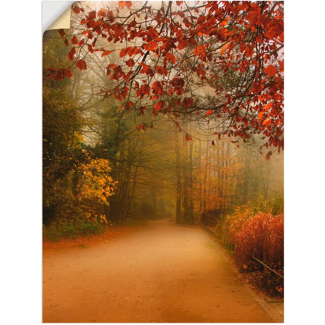 Artland Wandbild »Herbst im Park«, Vier Jahreszeiten, (1 St.), als  Leinwandbild, Wandaufkleber oder Poster in versch. Größen auf Raten kaufen