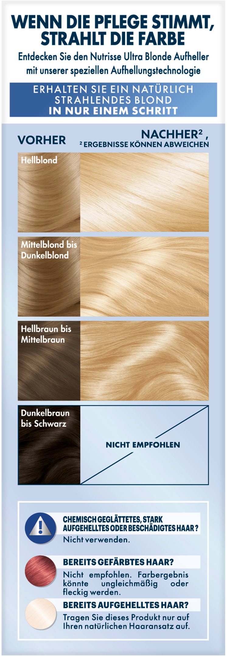 GARNIER Coloration »Garnier Nutrisse Ultra Blonde«, (Packung, 3 tlg.), mit pflegender Formel