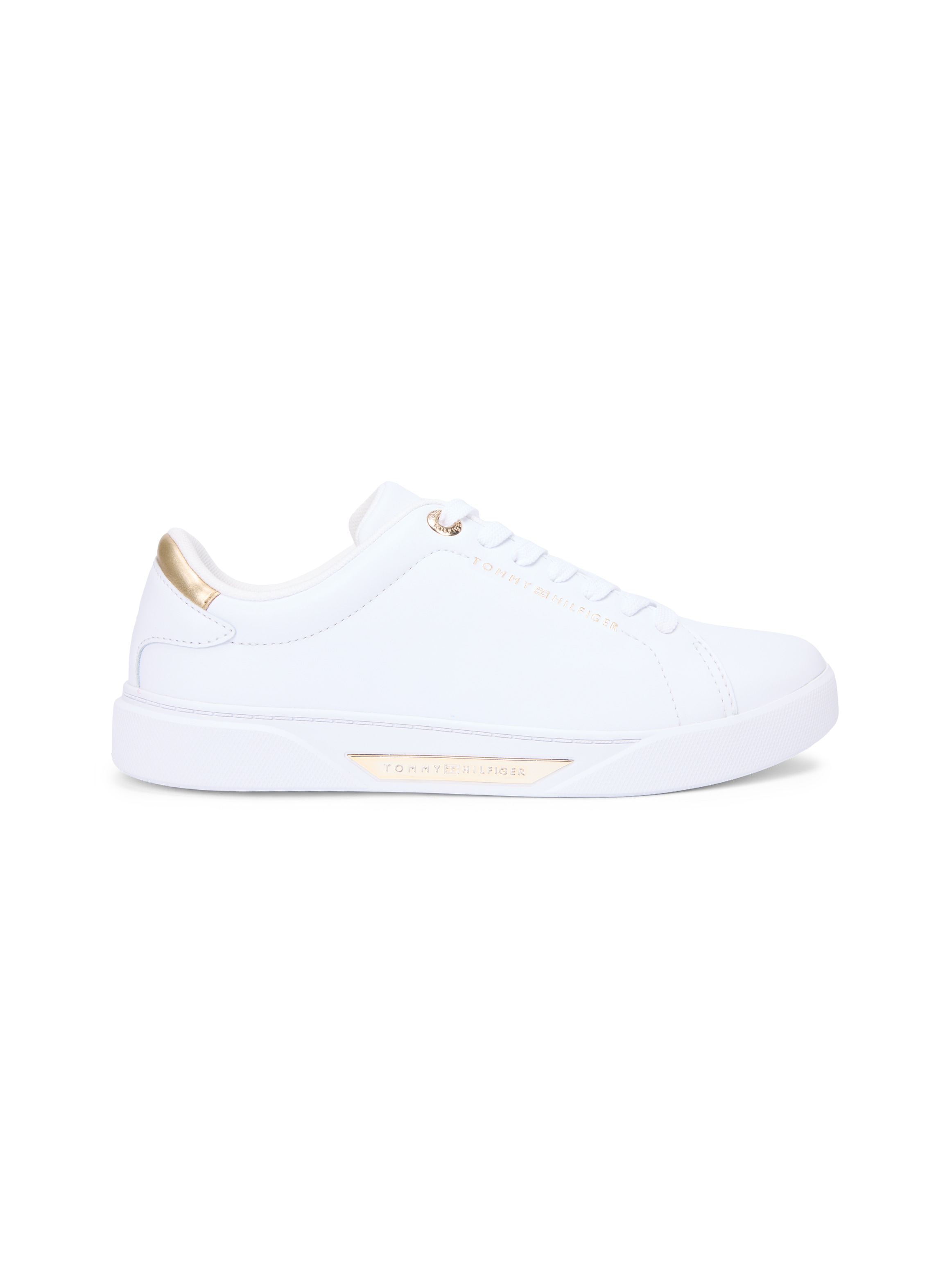 Tommy Hilfiger Plateausneaker »ESSENTIAL CHIC COURT SNEAKER«  , Freizeitschuh, Halbschuh, Schnürschuh, Logo-Applikation im Plateau