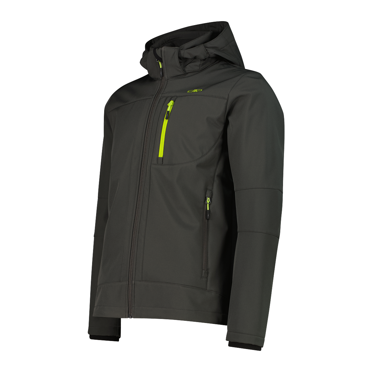CMP Softshelljacke mit Kapuze Wasserabweisend & Winddicht & Atmungsaktiv, Übergangsjacke