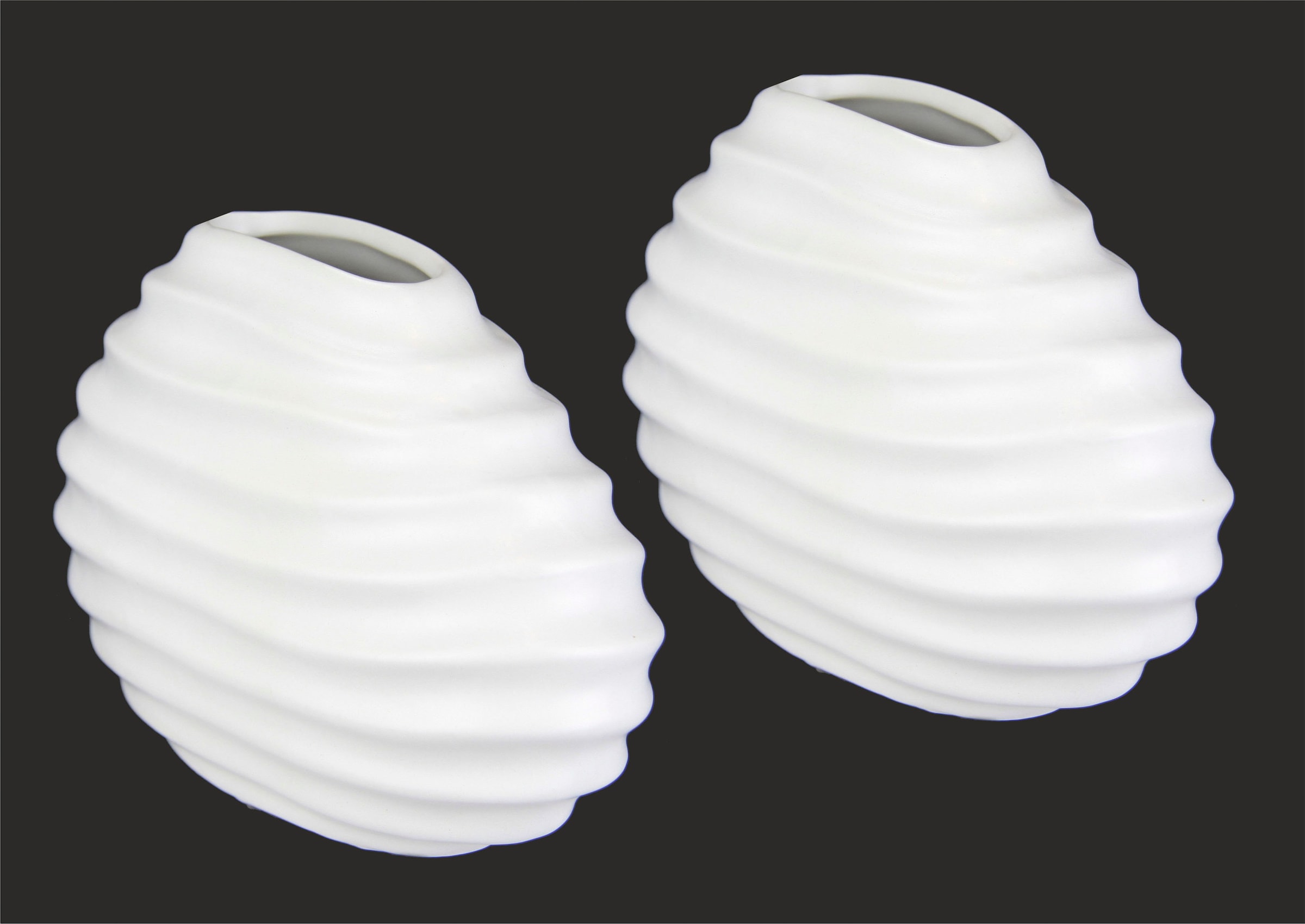 I.GE.A. Dekovase »Keramik-Vase«, 2er Tisch Küche Set Modern Vase Pampasgras Büro Weiß Kleine bestellen Keramik bequem