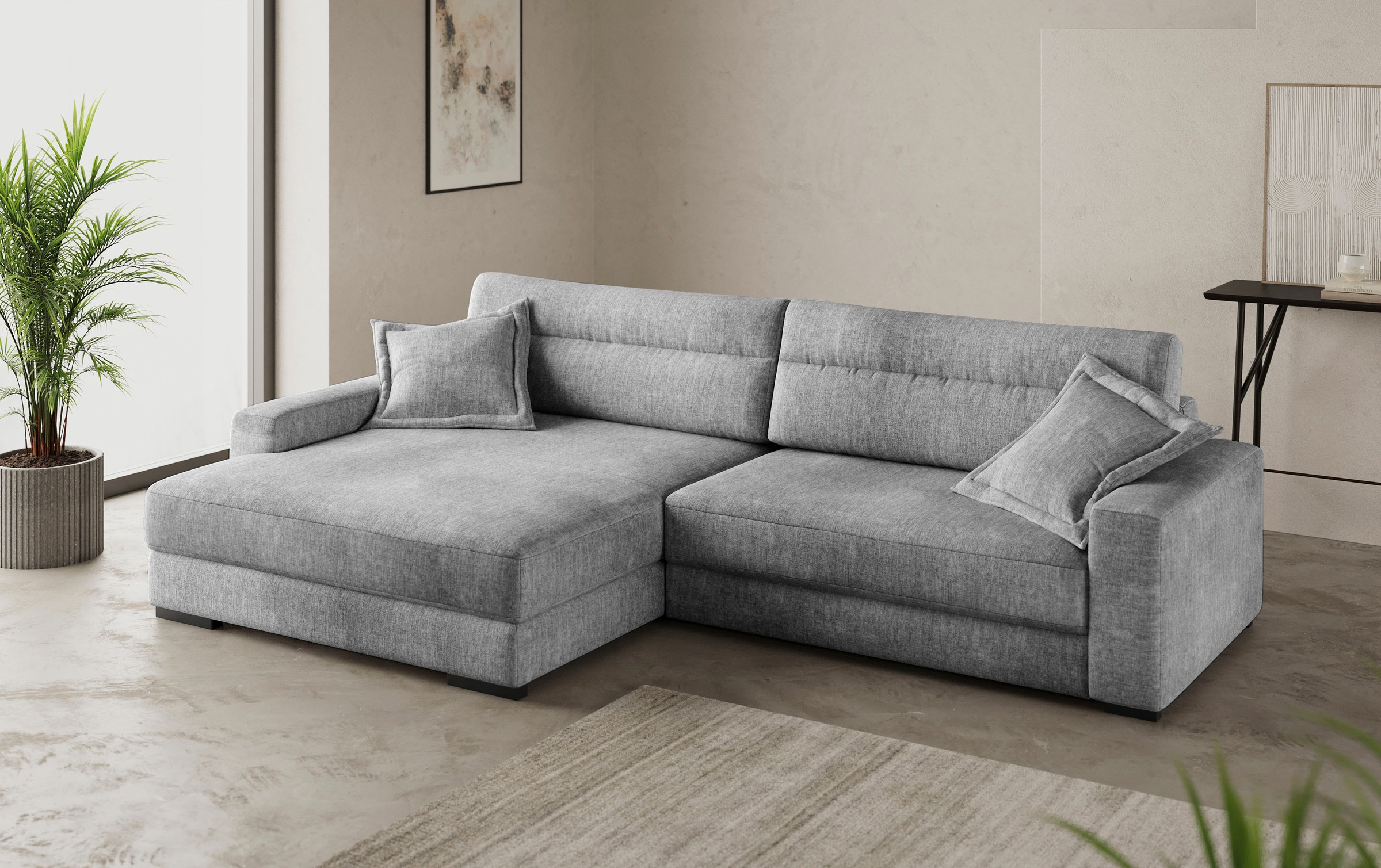 Mr. Couch Ecksofa »Marcello DuraFlex L-Form«, EasyBett, Bettkasten, Kaltschaumpolsterung, bis 140 kg belastbar