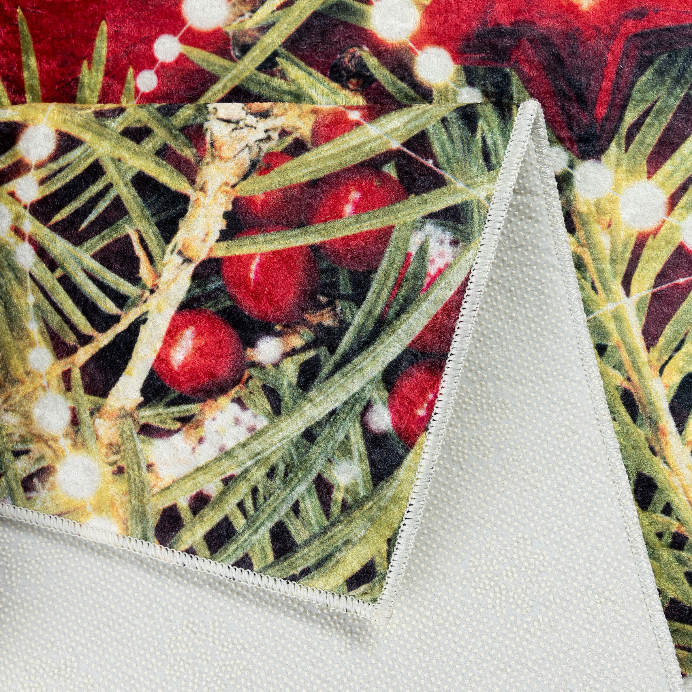 Sehrazat Teppich »Christmas 1225«, rechteckig, 5 mm Höhe, Weihnachten, waschbar, Unterlage Weihnachtsbaum