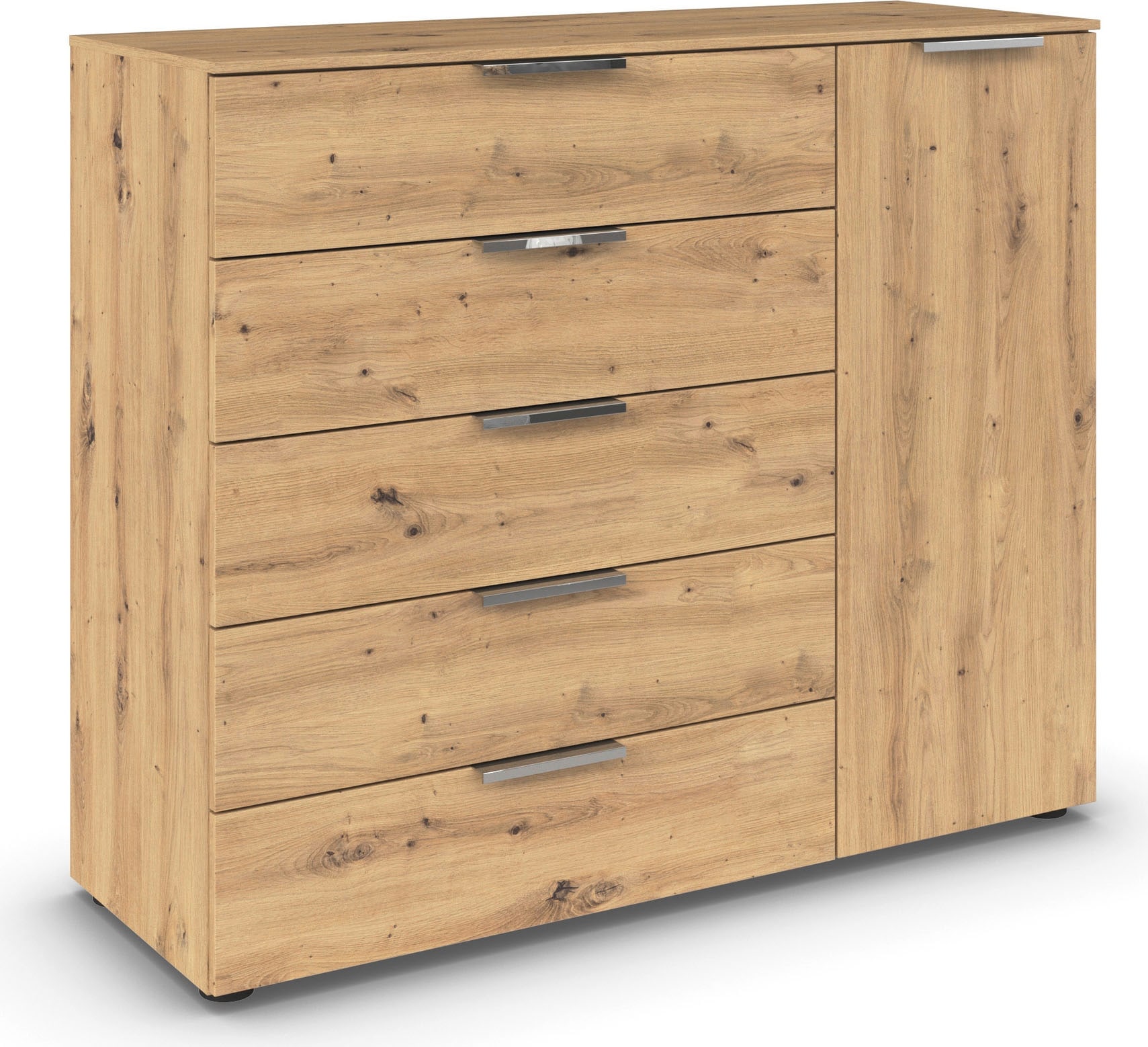 rauch Schubkastenkommode »Kommode Türkommode Sideboard Kombikommode FLIPP« Breite 120 cm mit 2 Einlegeböden,  1-türig mit  5 Schubladen und Soft-Close-Funktion