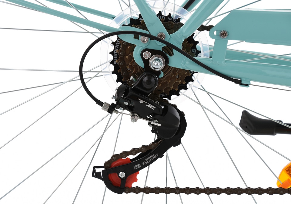 KS Cycling Cityrad »Balloon«, 6 Gang, Shimano, Tourney RD-TZ 50 Schaltwerk, Kettenschaltung, für Damen, Kettenschaltung