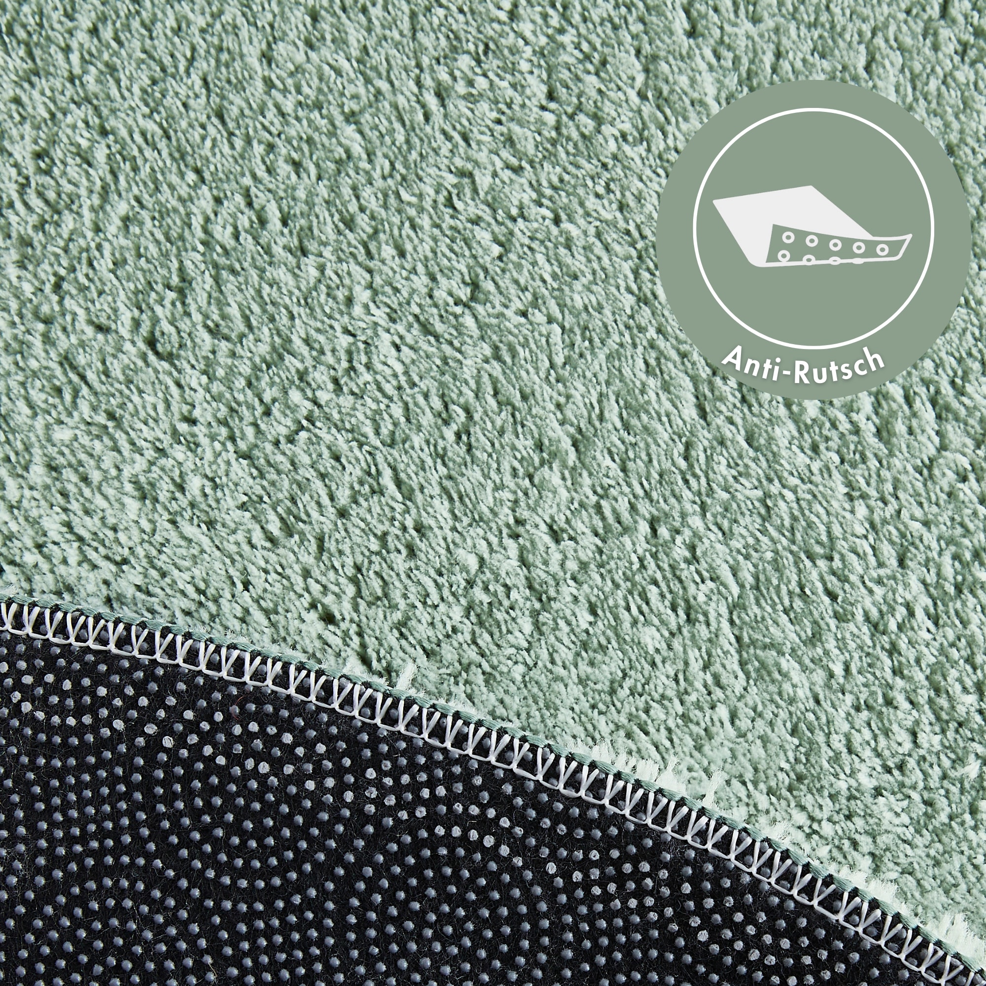 Andiamo Badematte »Arezzo« Höhe 16 mm rutschhemmend beschichtet fußbodenheizungsgeeignet | schnell trocknend Uni Farben, weich & kuschelig, auch in rund und als 2er Set erhältlich