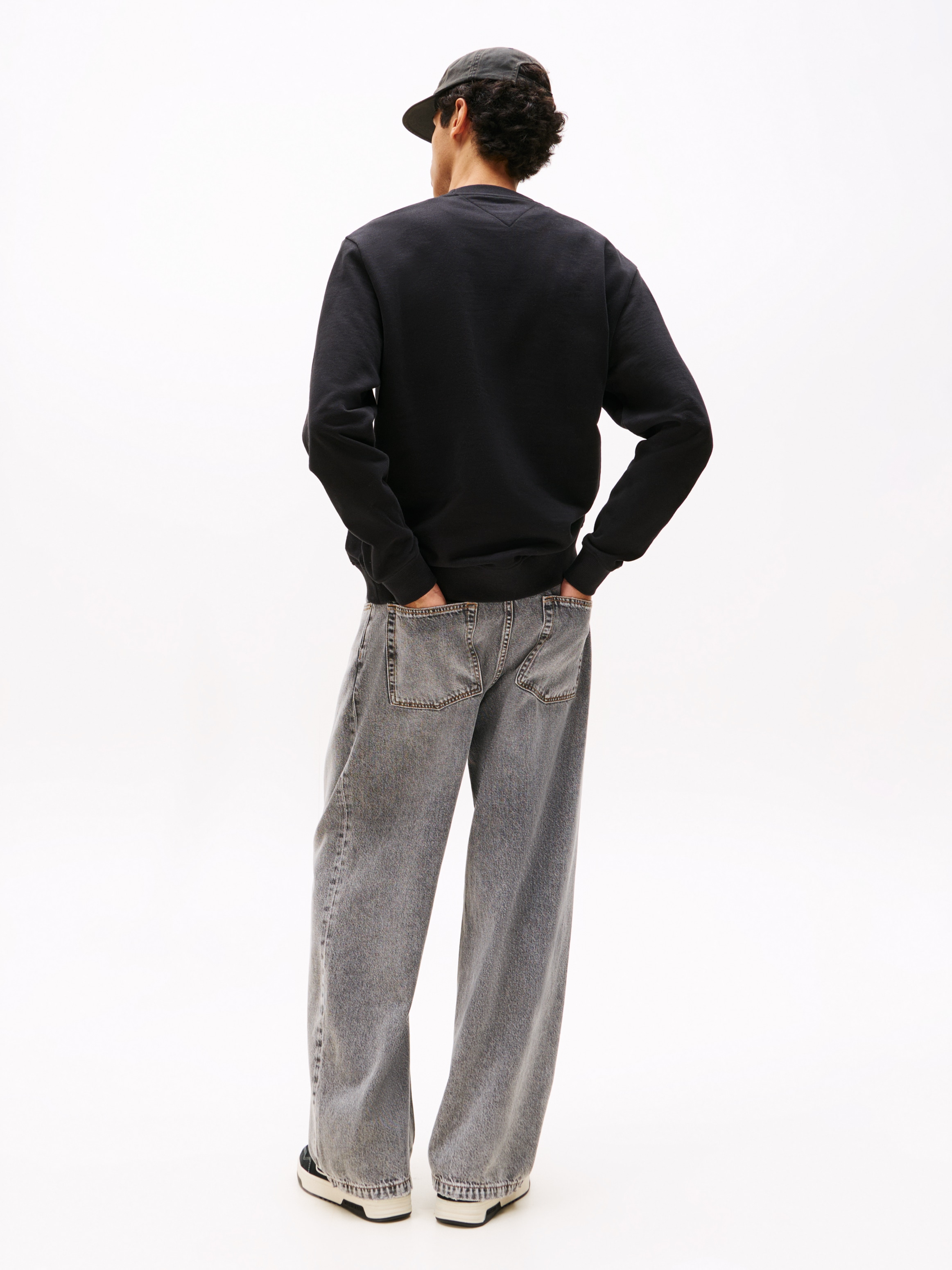 Tommy Jeans Sweatshirt »TJM RWB FLAG« Rundhals, regular fit, Print, Rippbündchen