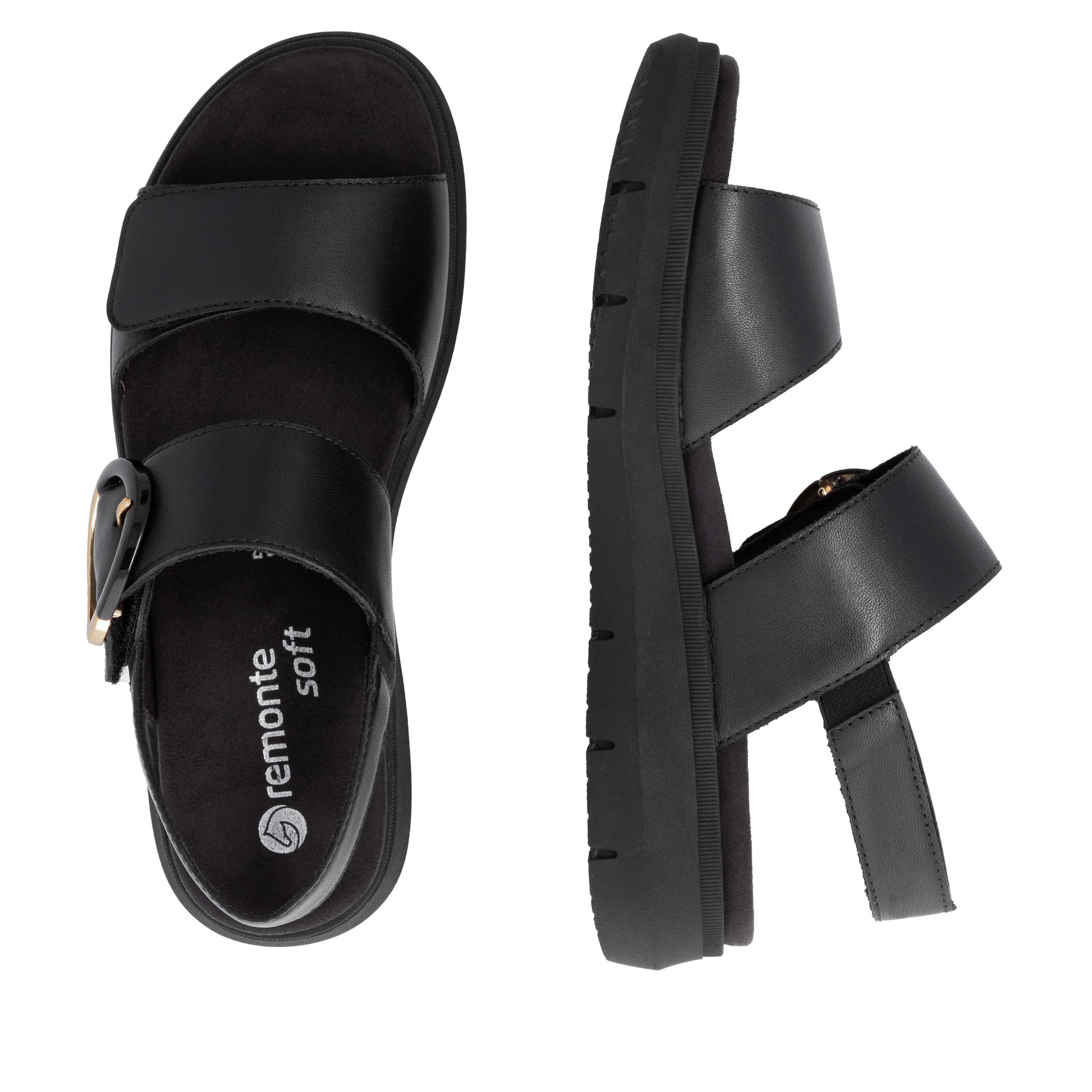 Remonte Riemchensandale, Sandale, Bequemschuh, Sommerschuh mit praktischen Klettverschlüssen