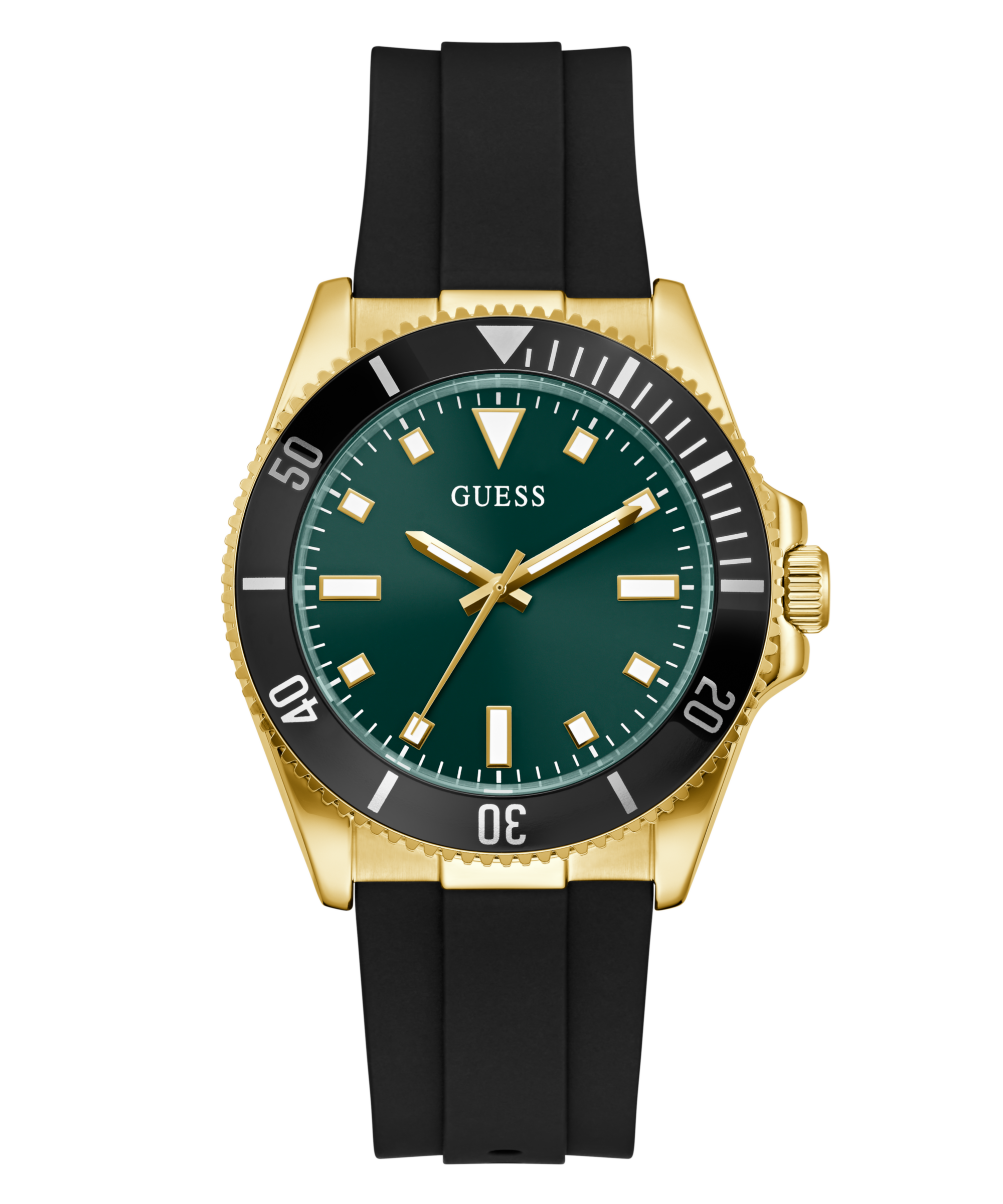 Guess »CLIFF« Armbanduhr, Herrenuhr, Silikonarmband