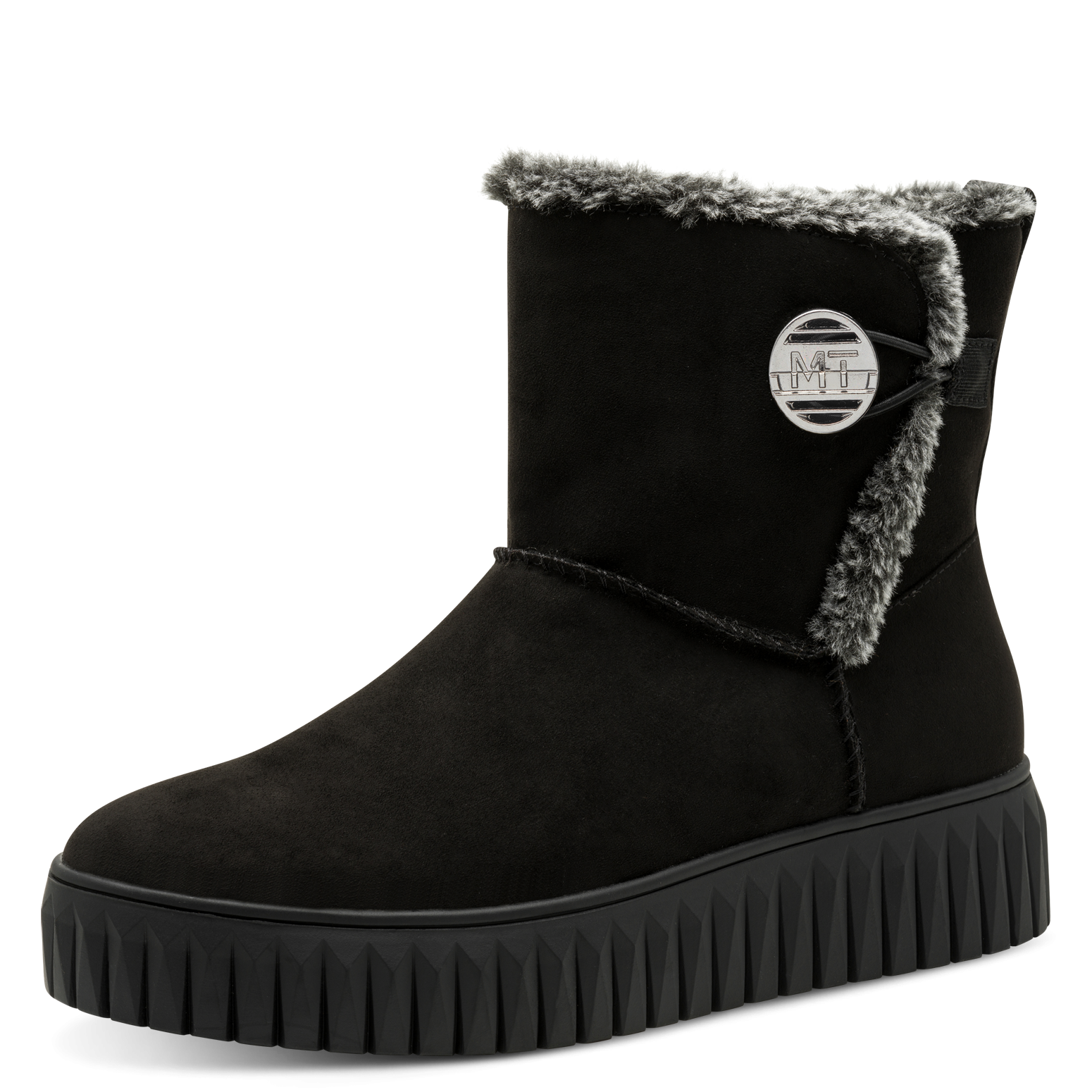 MARCO TOZZI Winterboots  Plateau, Reißverschlussboots mit Fellimitat am Schaftrand