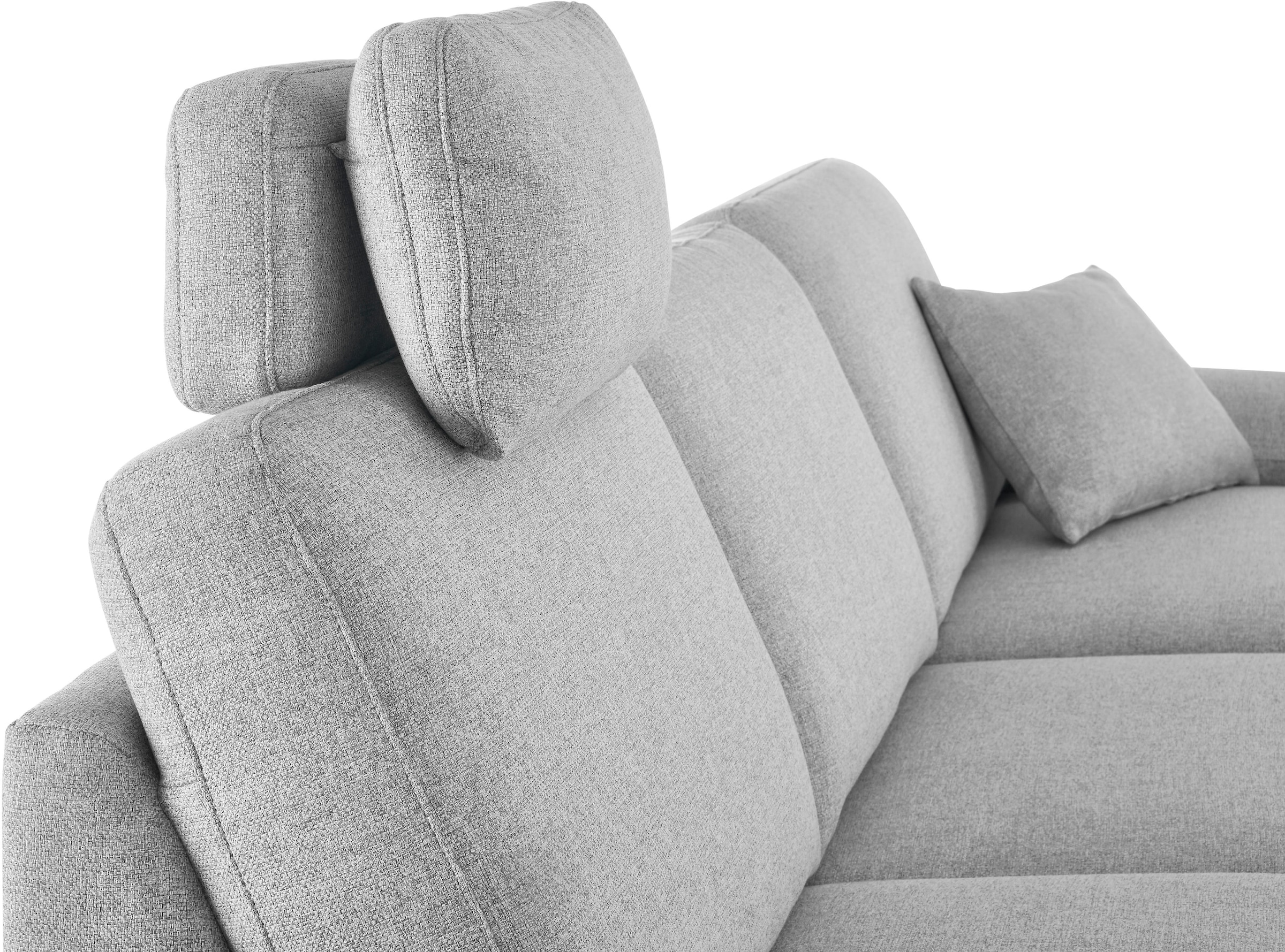 3C Candy Ecksofa »Mainau L-Form«, Relaxfunktion im 1,5-Sitzer, motorische Schlaffunktion in Longchair