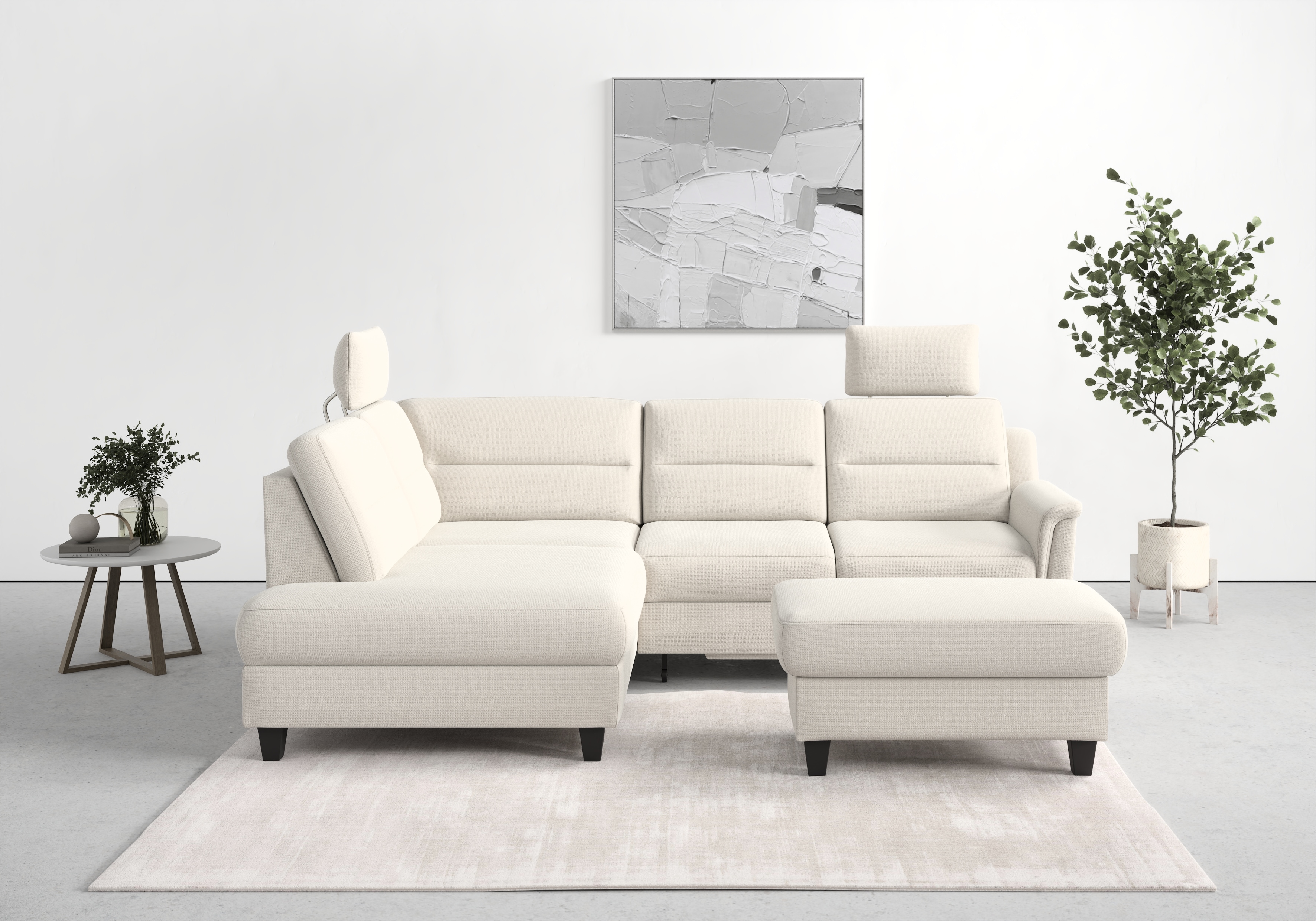 sit&more Ecksofa "Farö L-Form" inklusive Federkern, wahlweise mit Schlaffunktion und Bettkasten