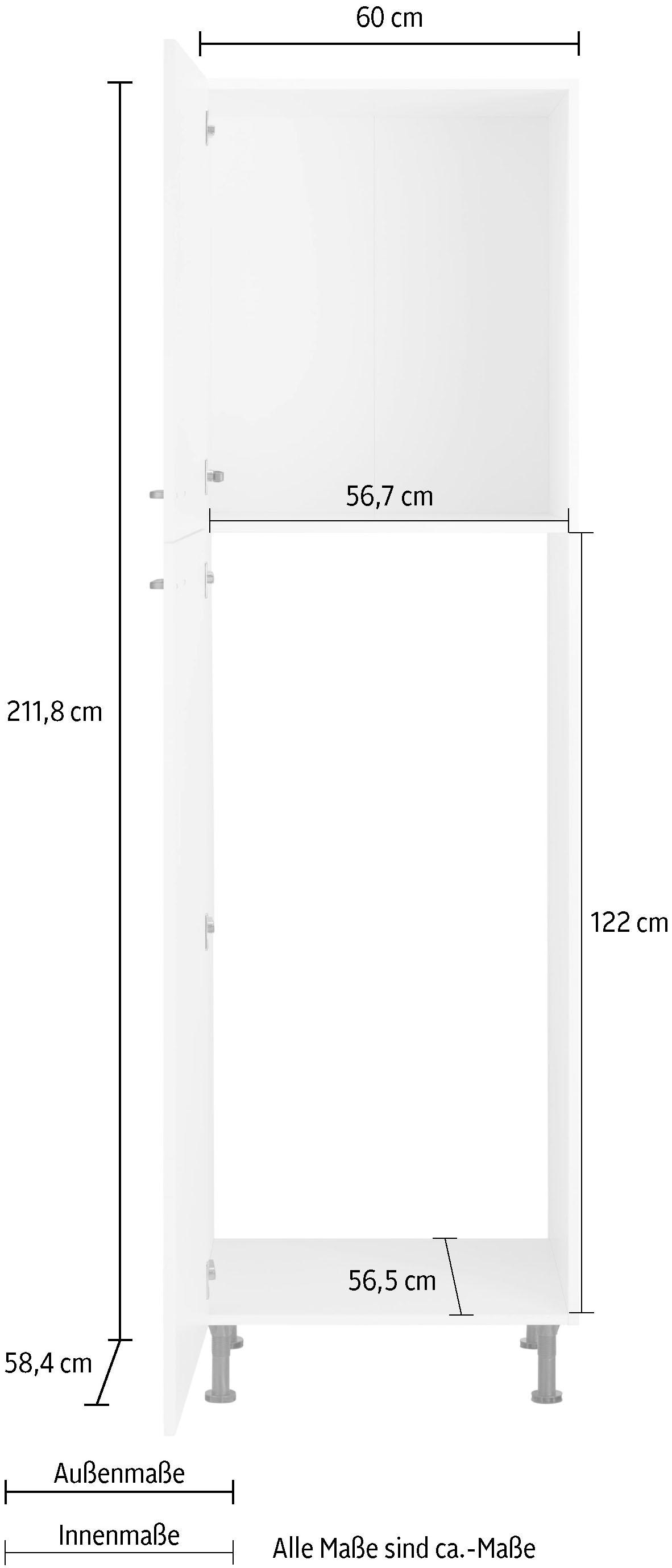 OPTIFIT Kühlumbauschrank »Elga«, mit Soft-Close-Funktion, höhenverstellbaren Füßen, Breite 60 cm