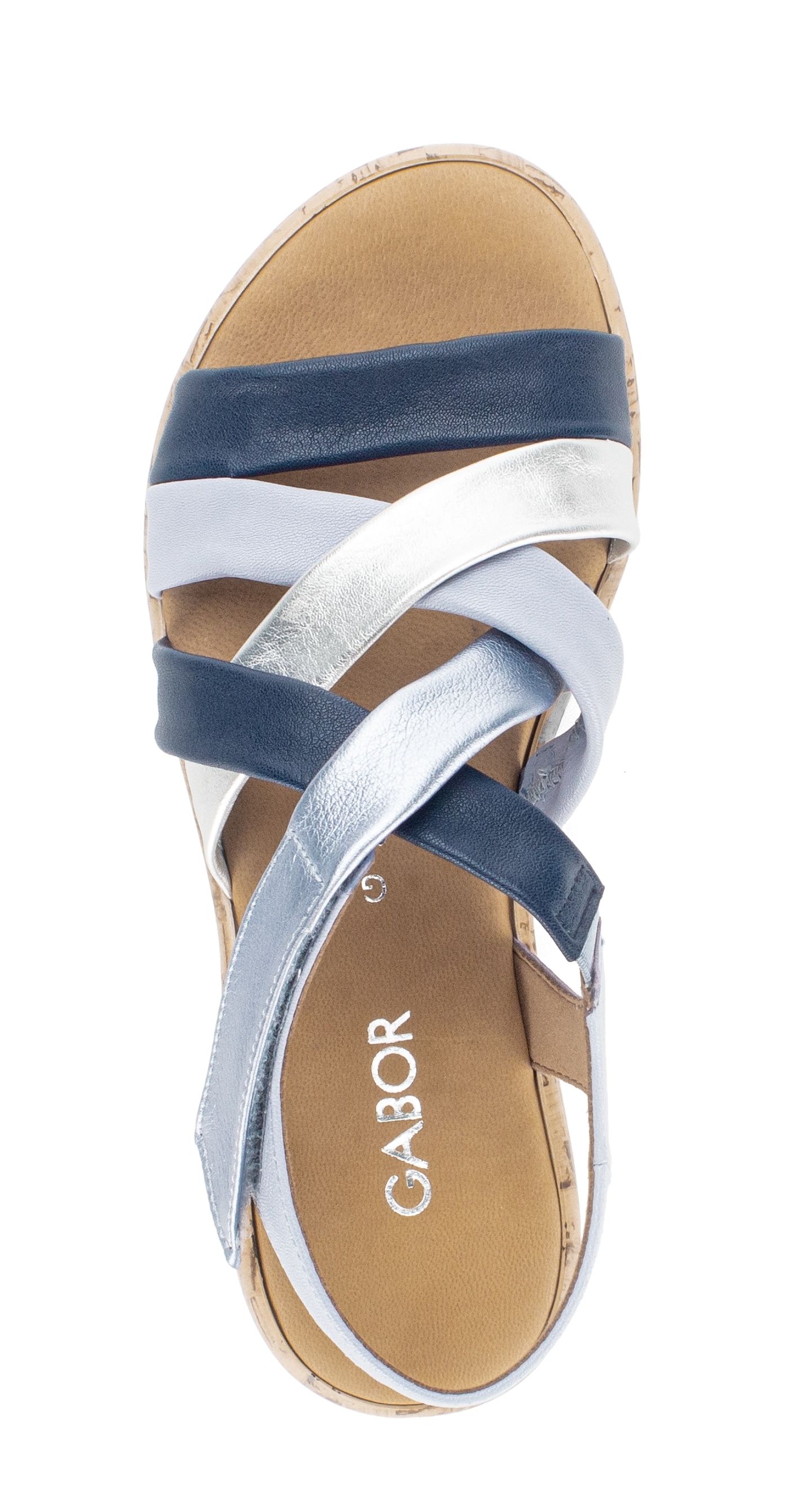 Gabor Riemchensandale »Rhodos«  Sandalette, Sommerschuh im Kontrast-Look, G-Weite