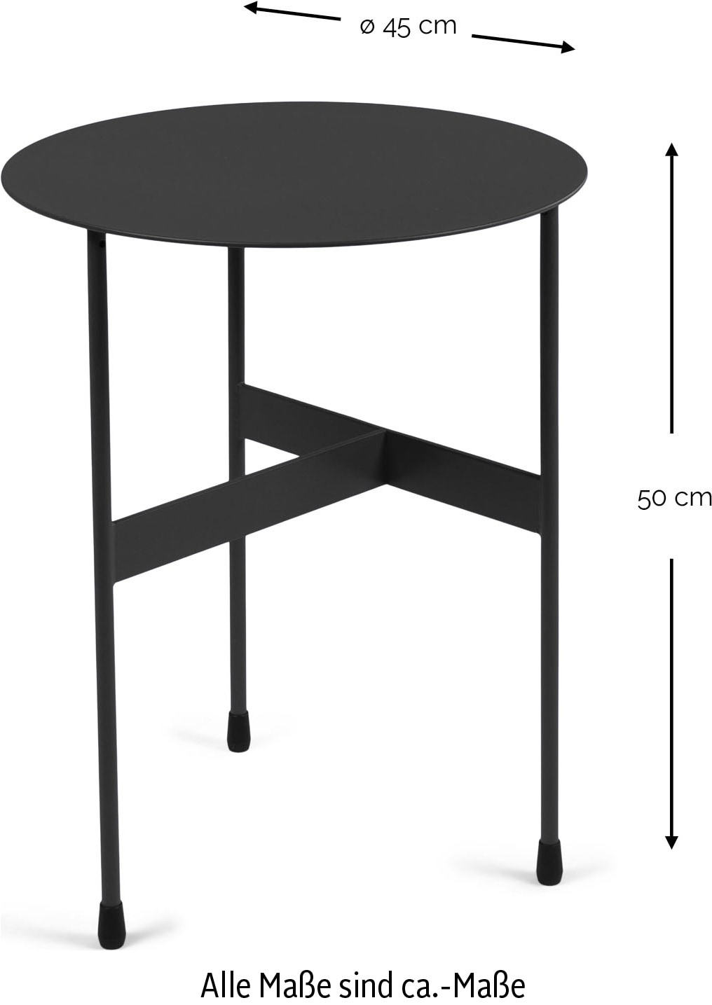 Spinder Design Beistelltisch »MIRA HIGH« Beistelltisch aus Stahl