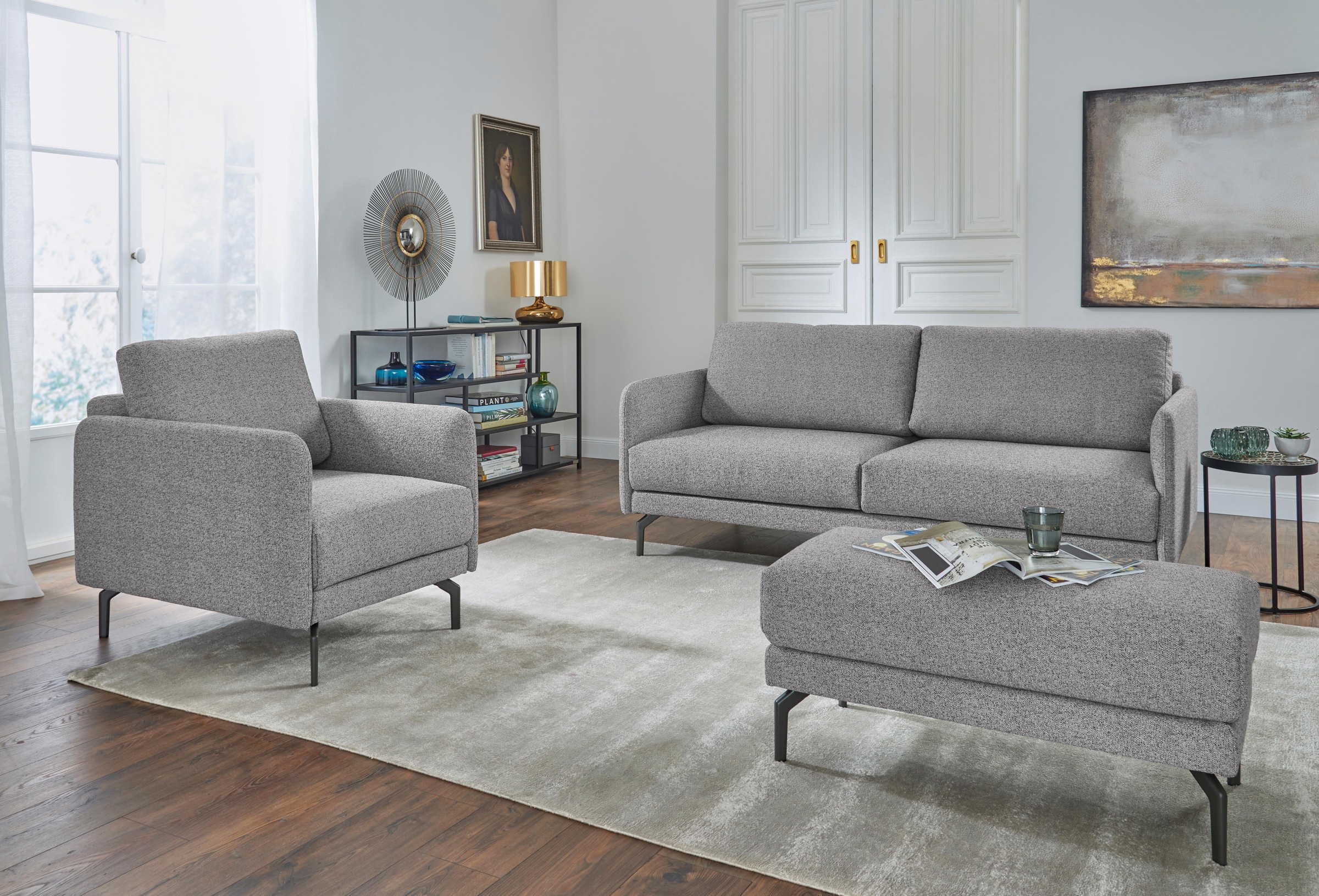 Creation BY ROLF BENZ 2-Sitzer »CR.450, Designsofa, Loungesofa«, Armlehne sehr schmal, Alugussfüße in umbragrau, Breite 150 cm