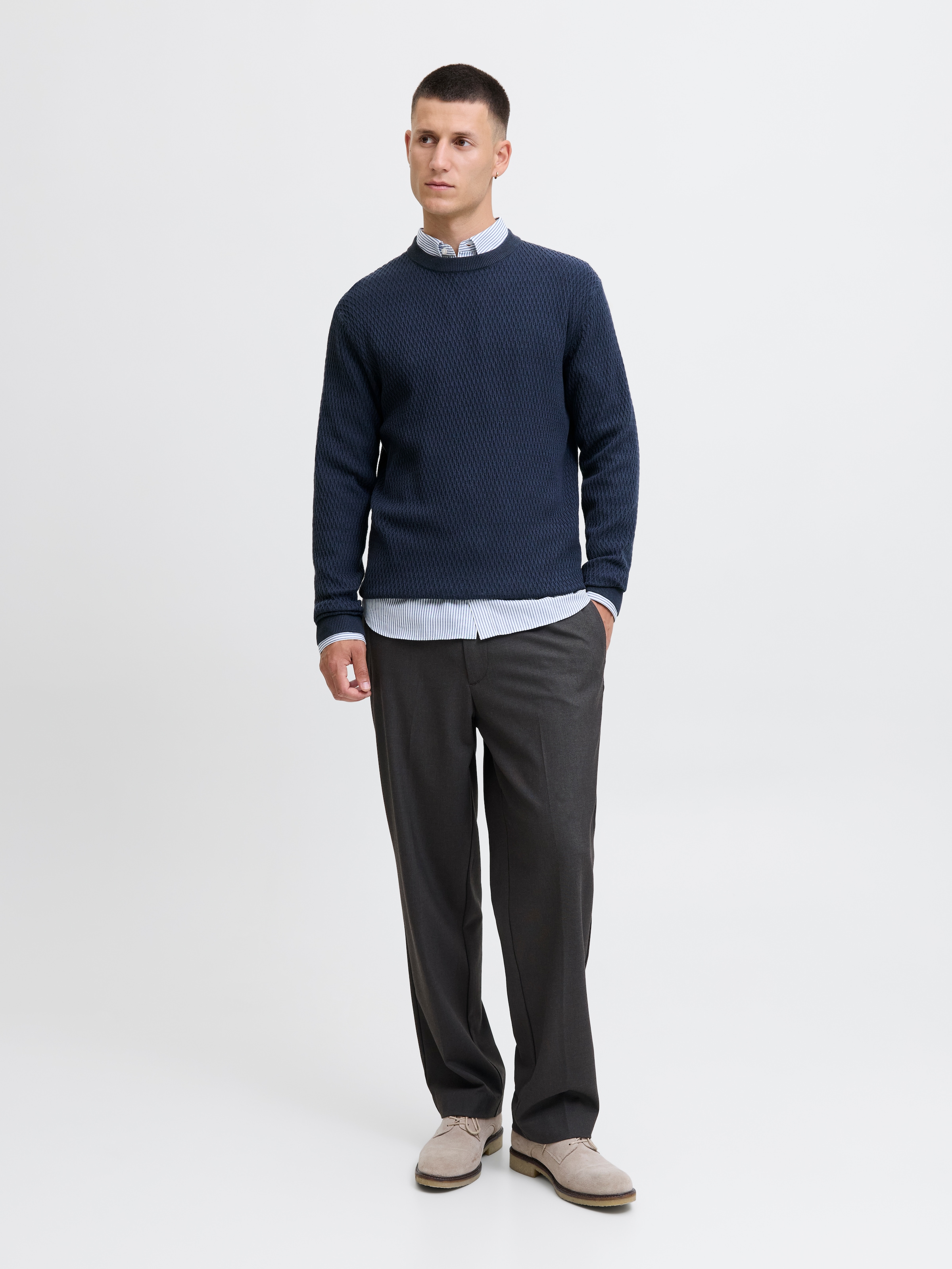 Jack & Jones Strickpullover »JPRBLAREAGAN KNIT CREW NECK«