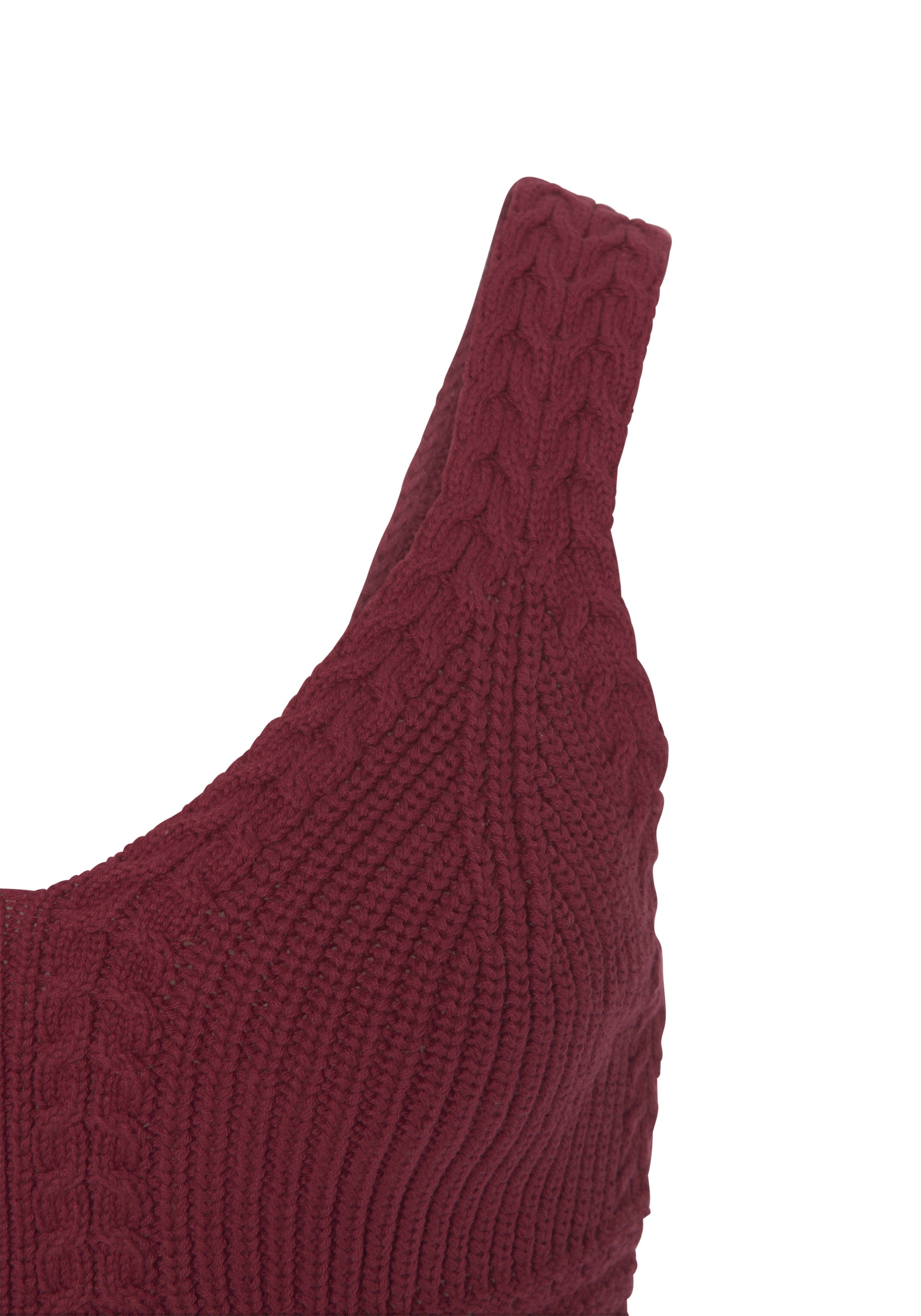 LASCANA Stricktop, in verkürzter Länge, Damentop aus 100% Baumwolle mit Zopfmuster