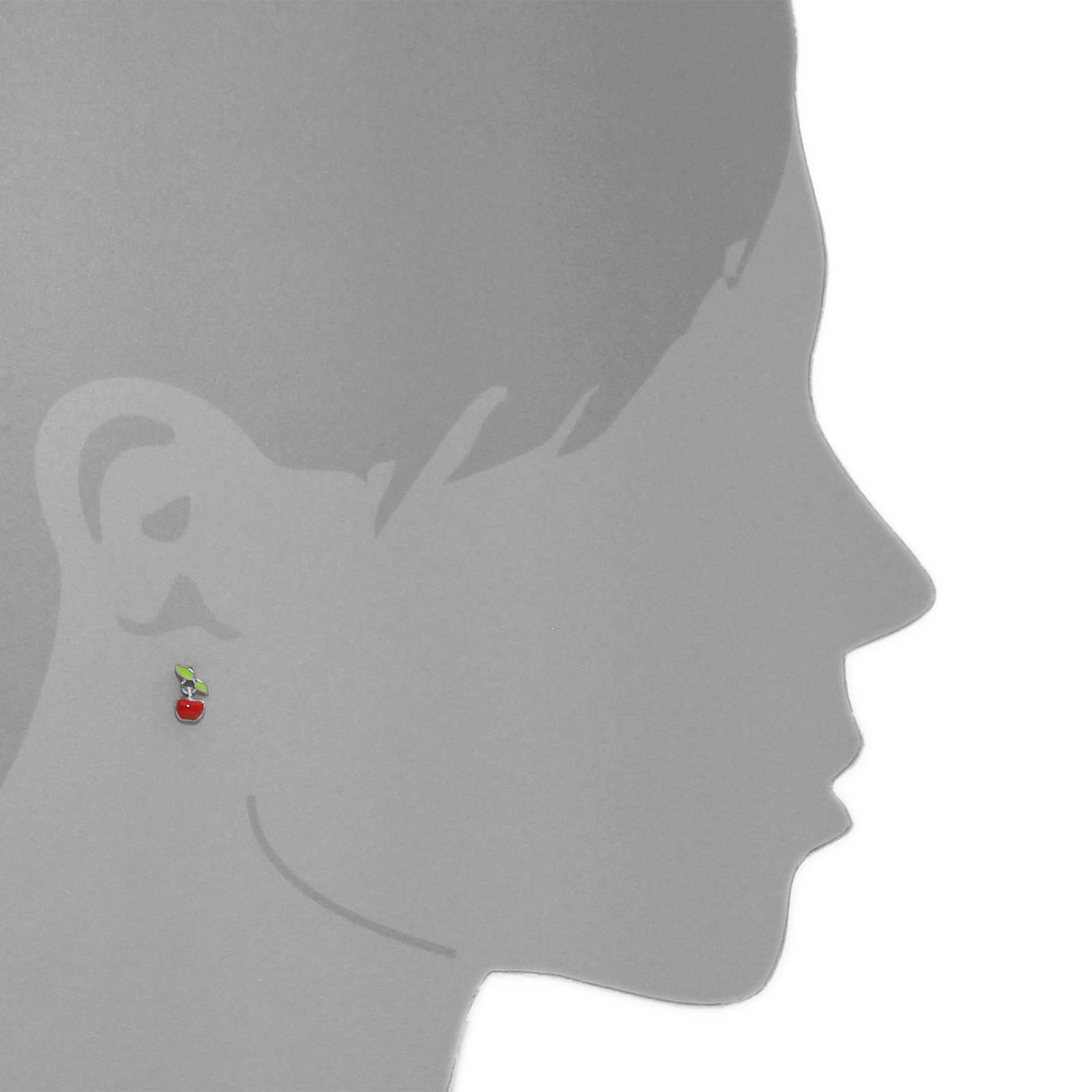 OSTSEE-SCHMUCK Paar Ohrstecker »- Apfel - Silber 925/000 -,«