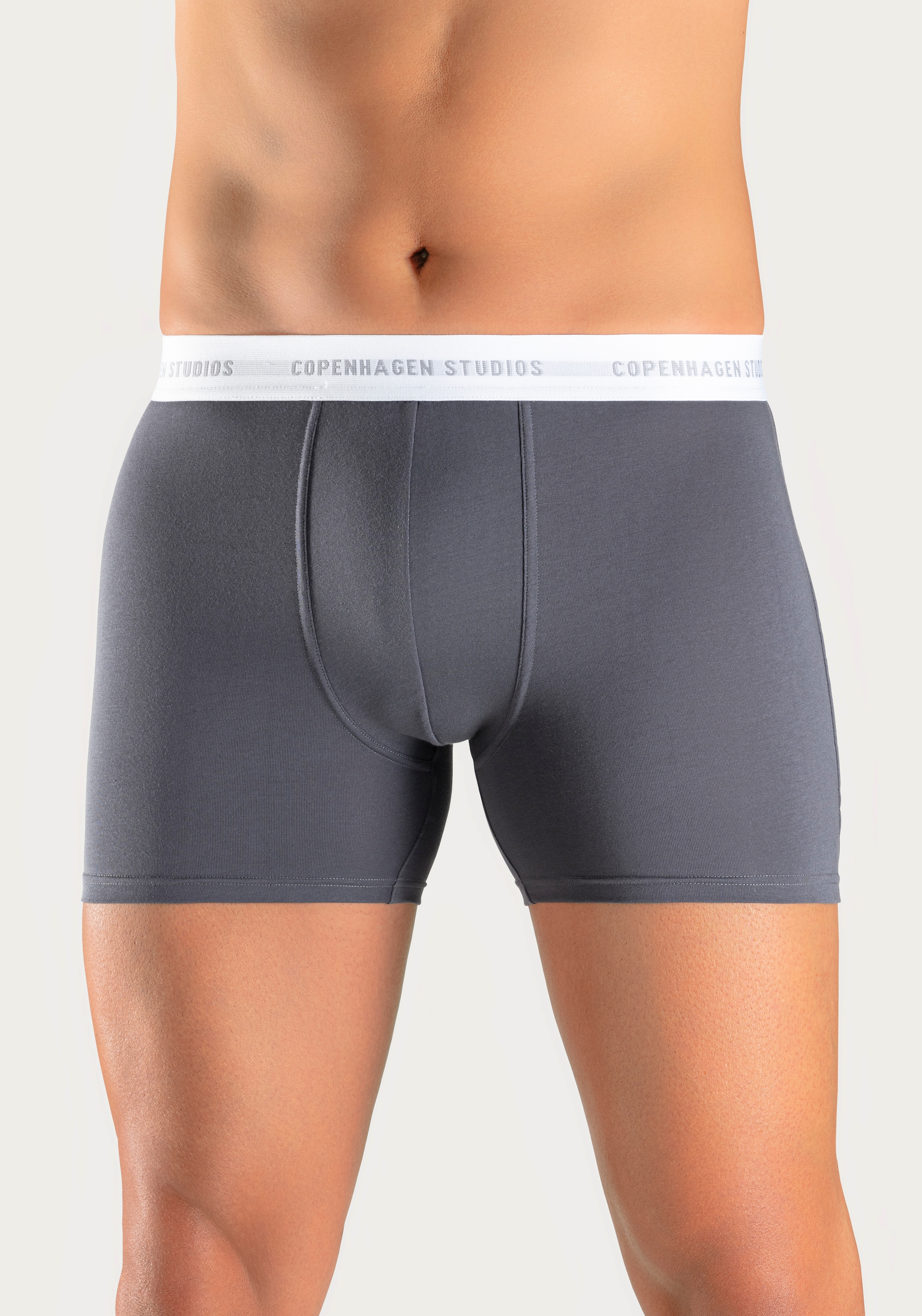 Copenhagen Studios Boxer »Boxershorts für Herren«, (Packung, 3 St., 3er-Pack), mit längerem Bein und Logobund
