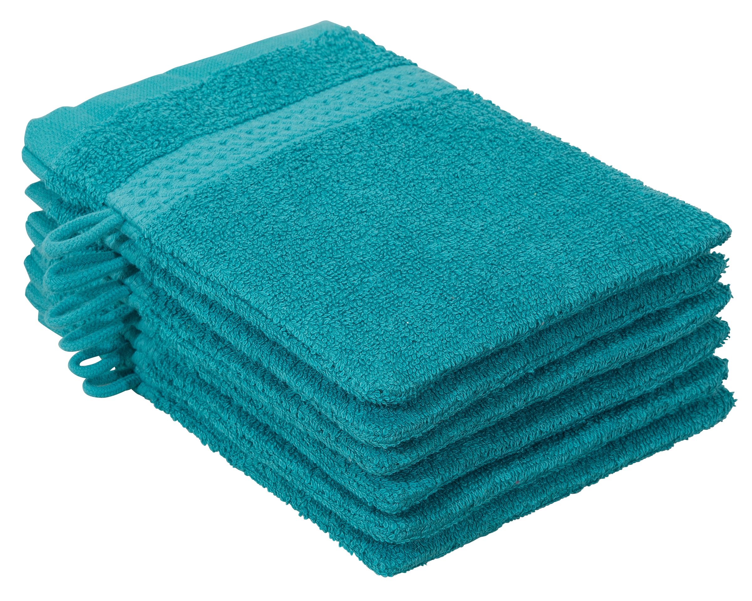 Set als home Waschlappen, Baumwolle (6 Serie, Uni-Farben, 100% my tlg.), Waschhandschuh online »Juna«, im Bordüre, und kaufen