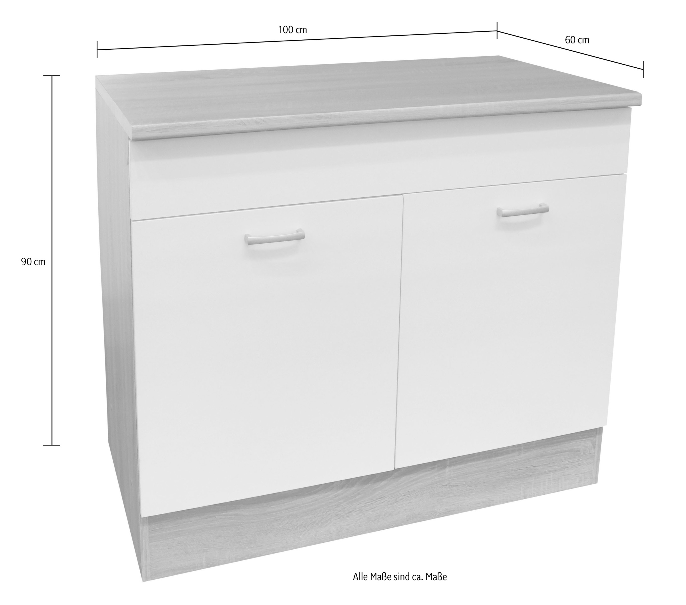BASIC by Balculina Spülenschrank »Andy«, Breite 100 cm