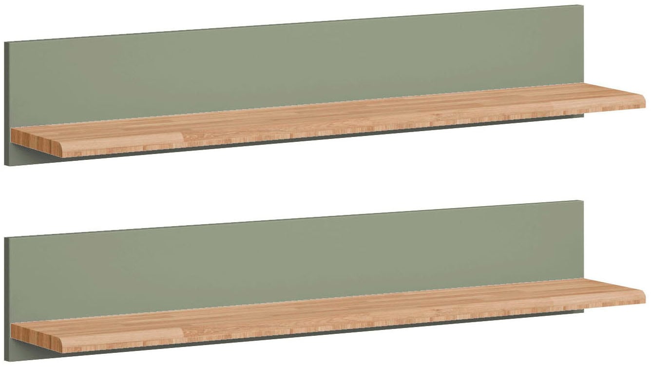 Home affaire Wandregal »Ribe,2er Set,teilmassiv mit massiver Ablagefläche, Breite: je 90 cm« Set, 2 Stk. tlg. Ablageflächen Eiche massiv