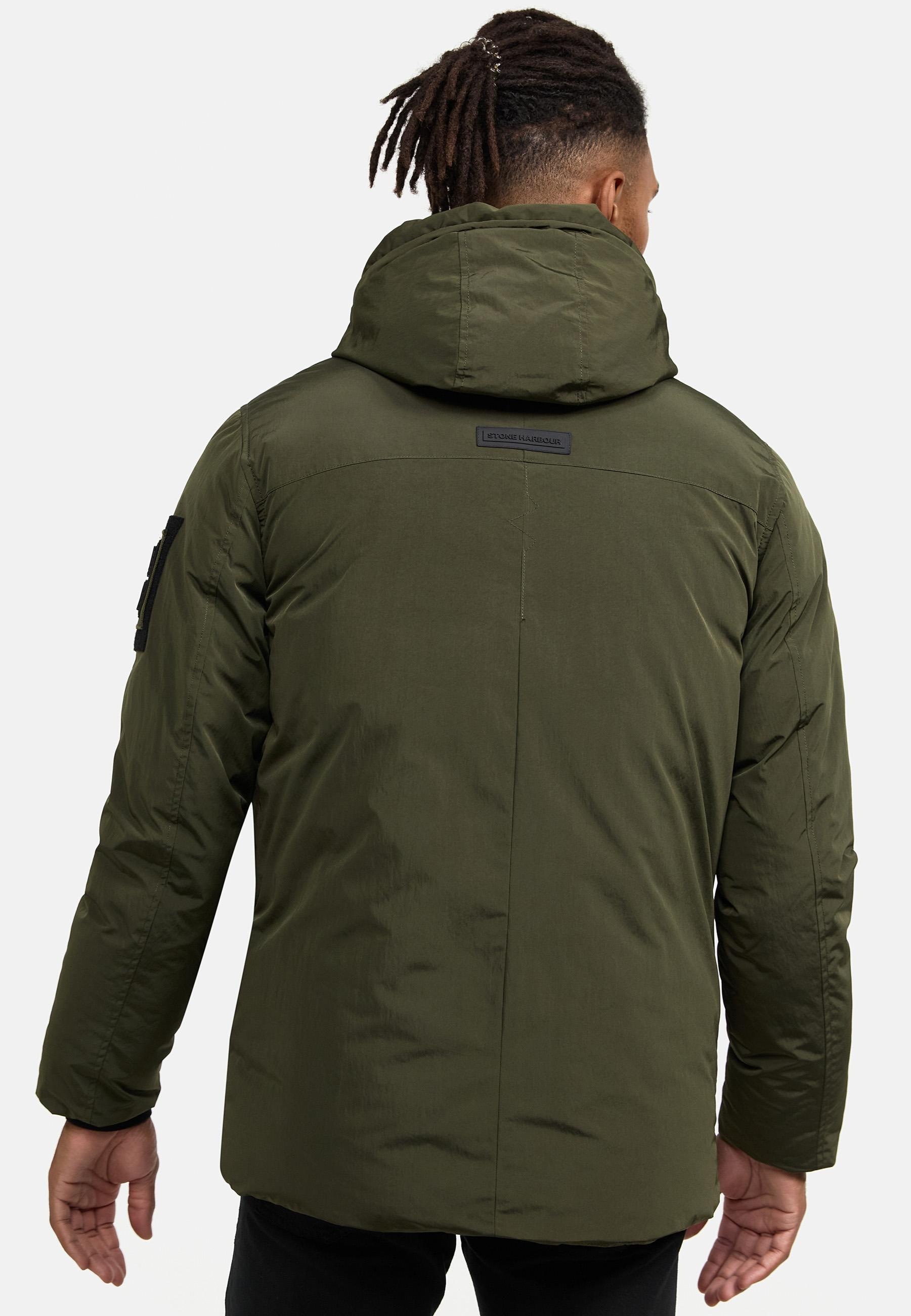 Stone Harbour Winterjacke »Winterjacke Edriik XX«, mit Kapuze, Warm gefütterte kurze Herren Jacke für den Winter