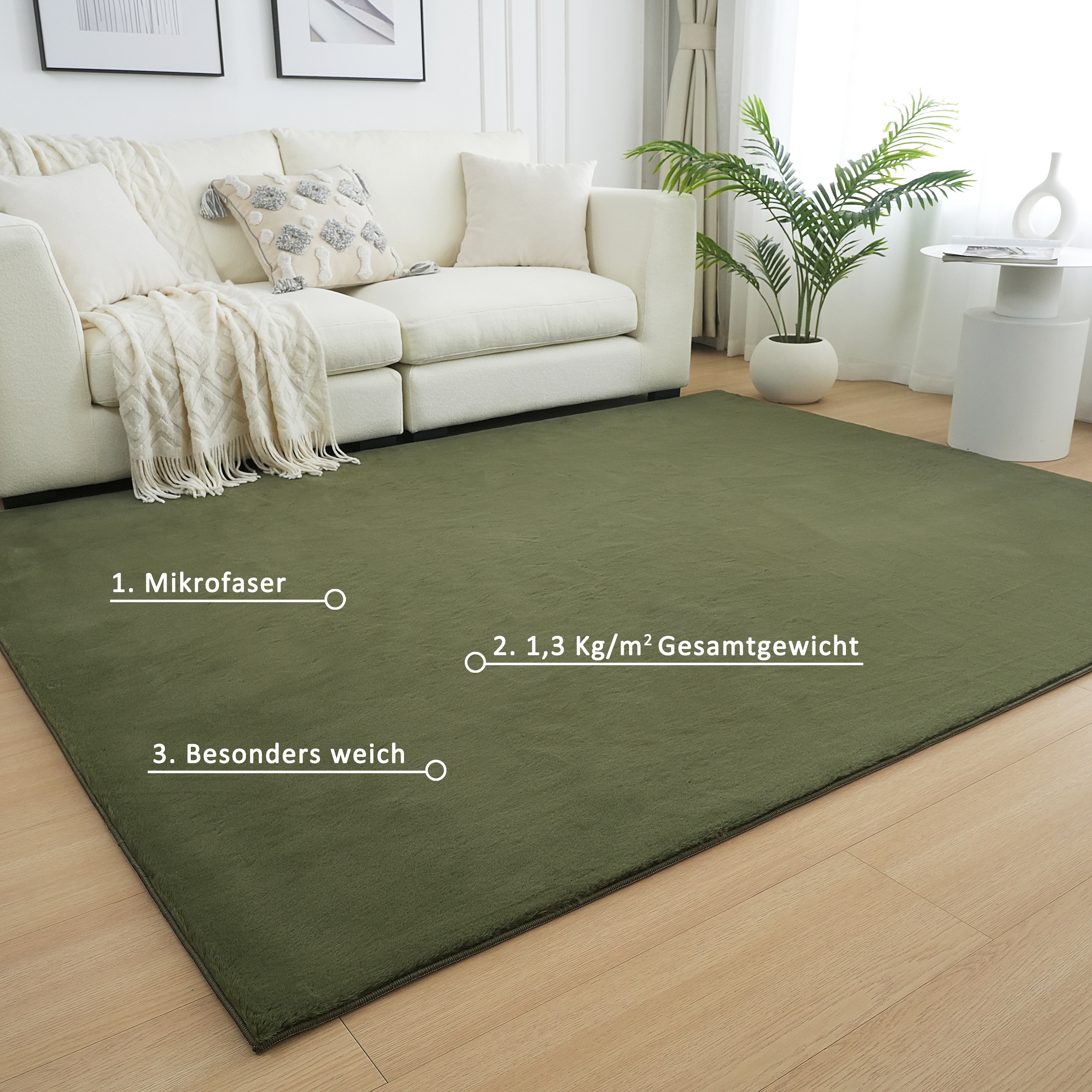 my home Fellteppich »Balu, Kunstfellteppich, Modern, Langflor Teppich«, rechteckig, 20 mm Höhe, Kaninchenfell-Haptik, kuschelig, weich, Wohnzimmer, Schlafzimmer